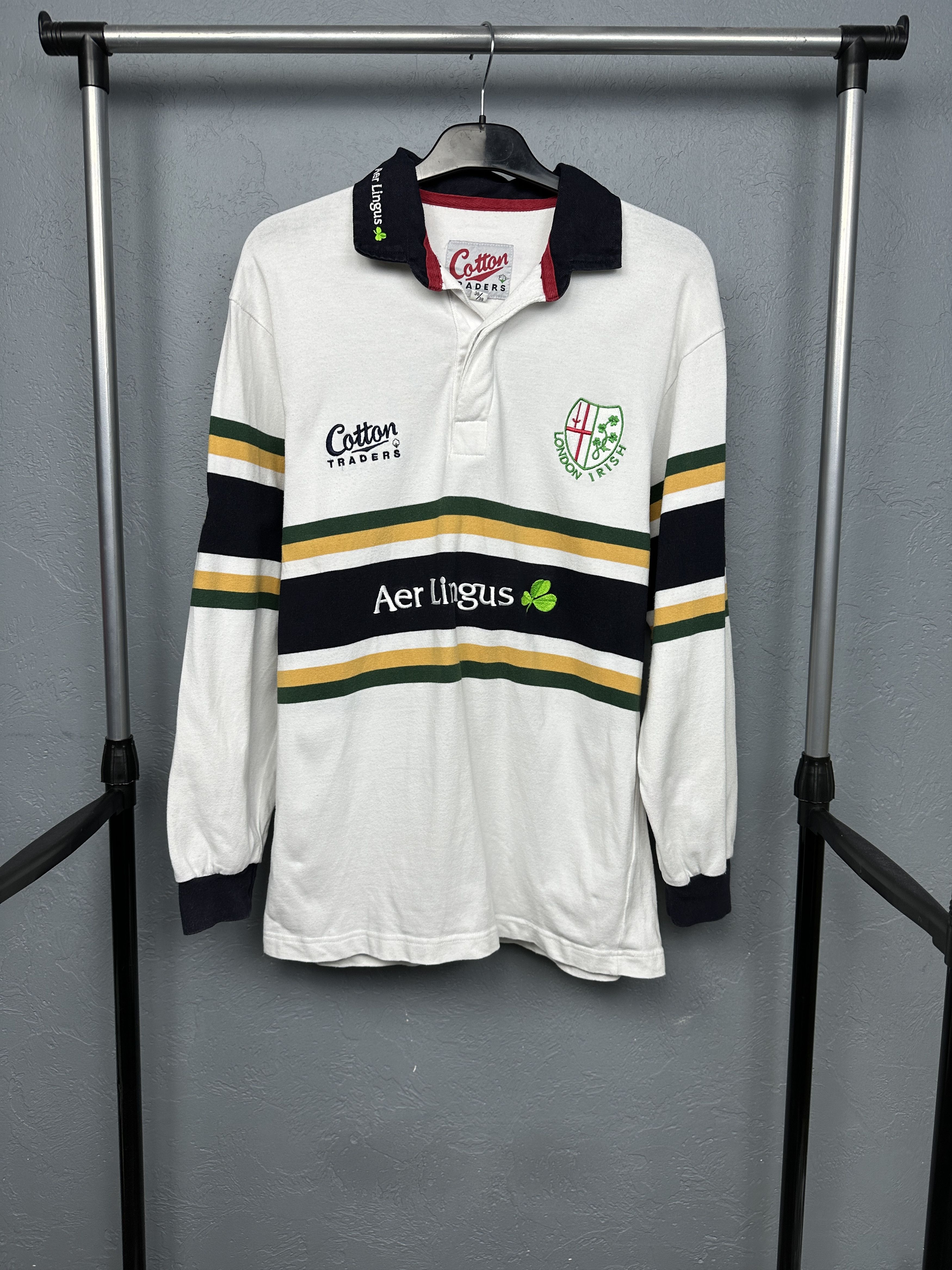 Cotton Traders Cotton Traders London Irish Rugby 90s Vintage Polo Shirt Size US S / EU 44-46 / 1 - 1 Thumbnail