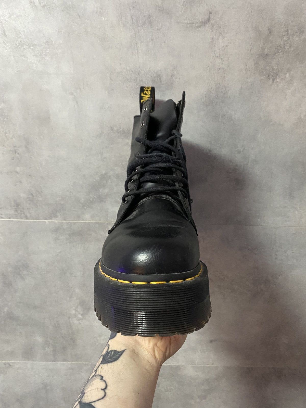 Dr. Martens Dr Martens JADON BOOTS SMOOTH LEATHER PLATFORMS Size US 8 / EU 41 - 2 Thumbnail
