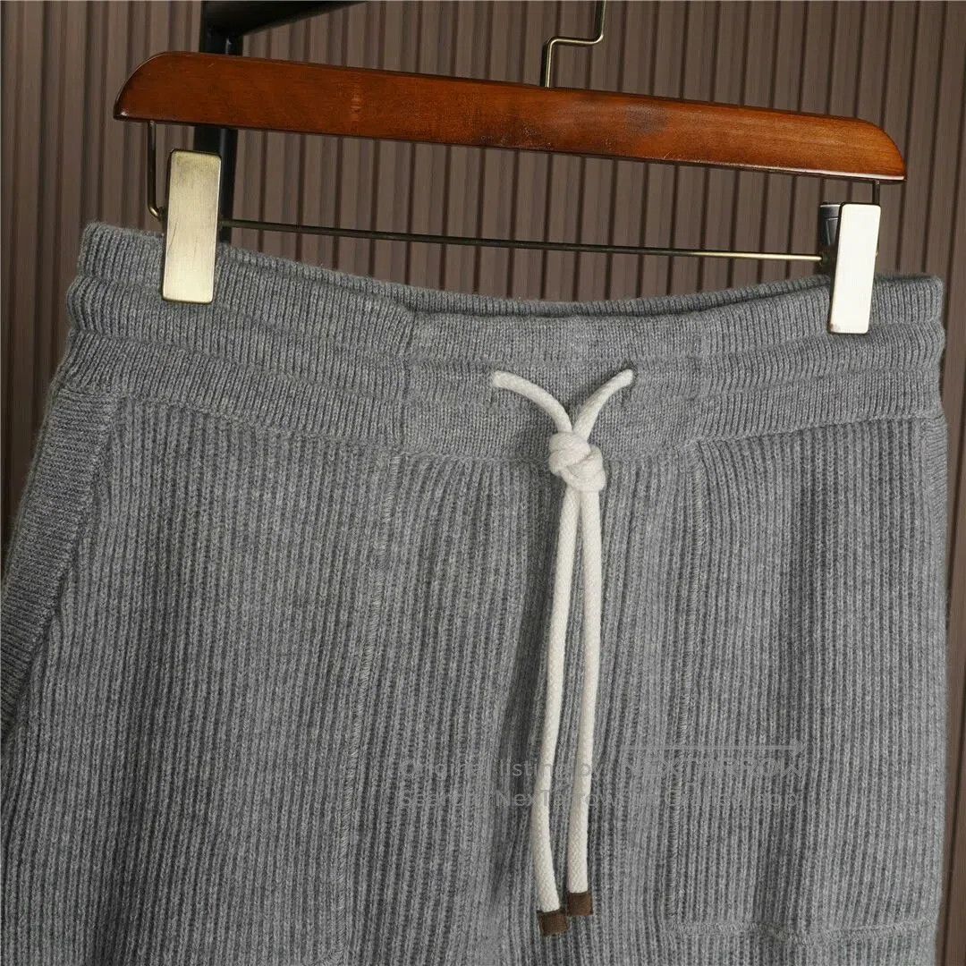 Brunello Cucinelli Brunello Cucinelli Cashmere Ribbed Pants. Size US 38 / EU 54 - 3 Thumbnail