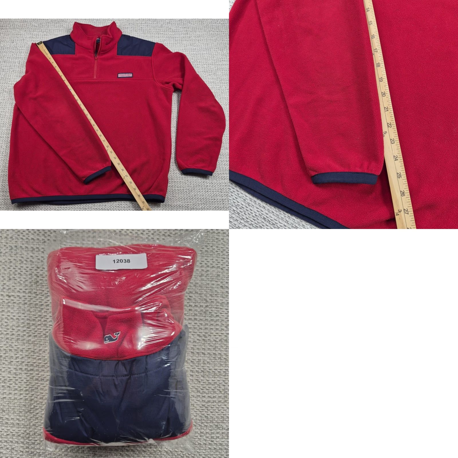 Vineyard Vines Vineyard Vines Jacket Mens Large Red Fleece 1/4 Zip Pullover Martha's Vineyard Jacket Coat Windbreaker Casual Fall Winter Size US L / EU 52-54 / 3 - 9 Thumbnail