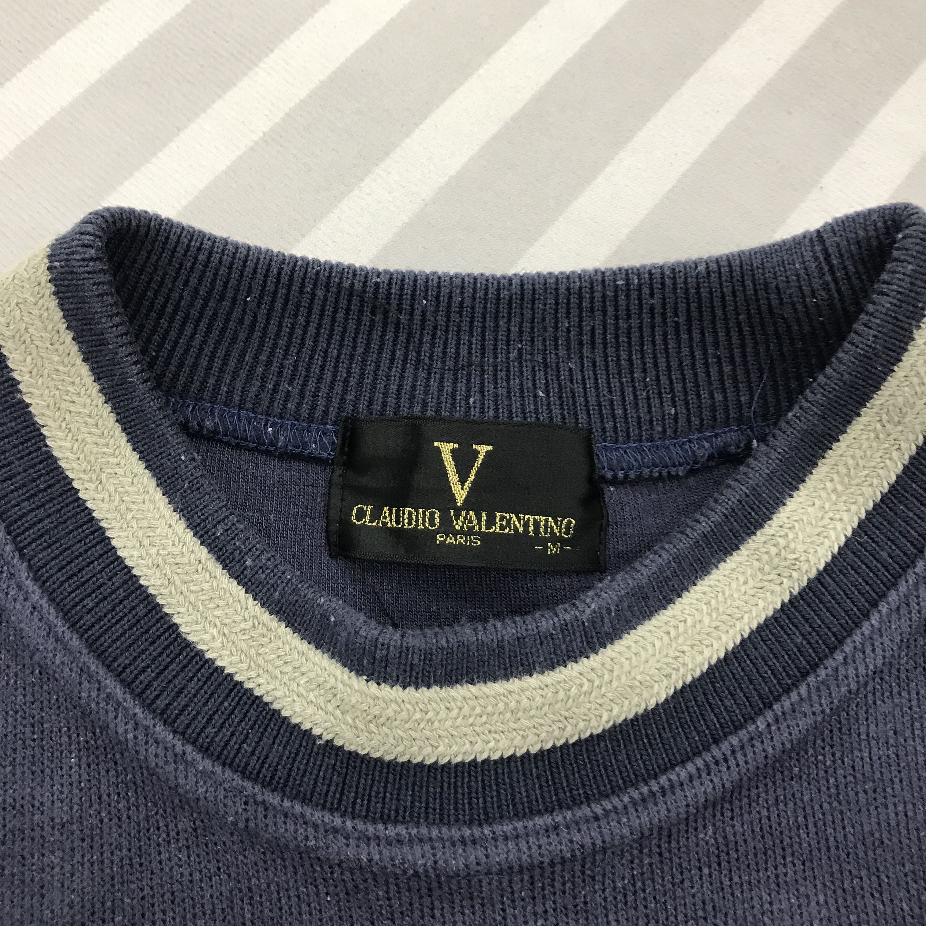 Japanese Brand claudio valentino paris sweatshirts Size US L / EU 52-54 / 3 - 10 Thumbnail