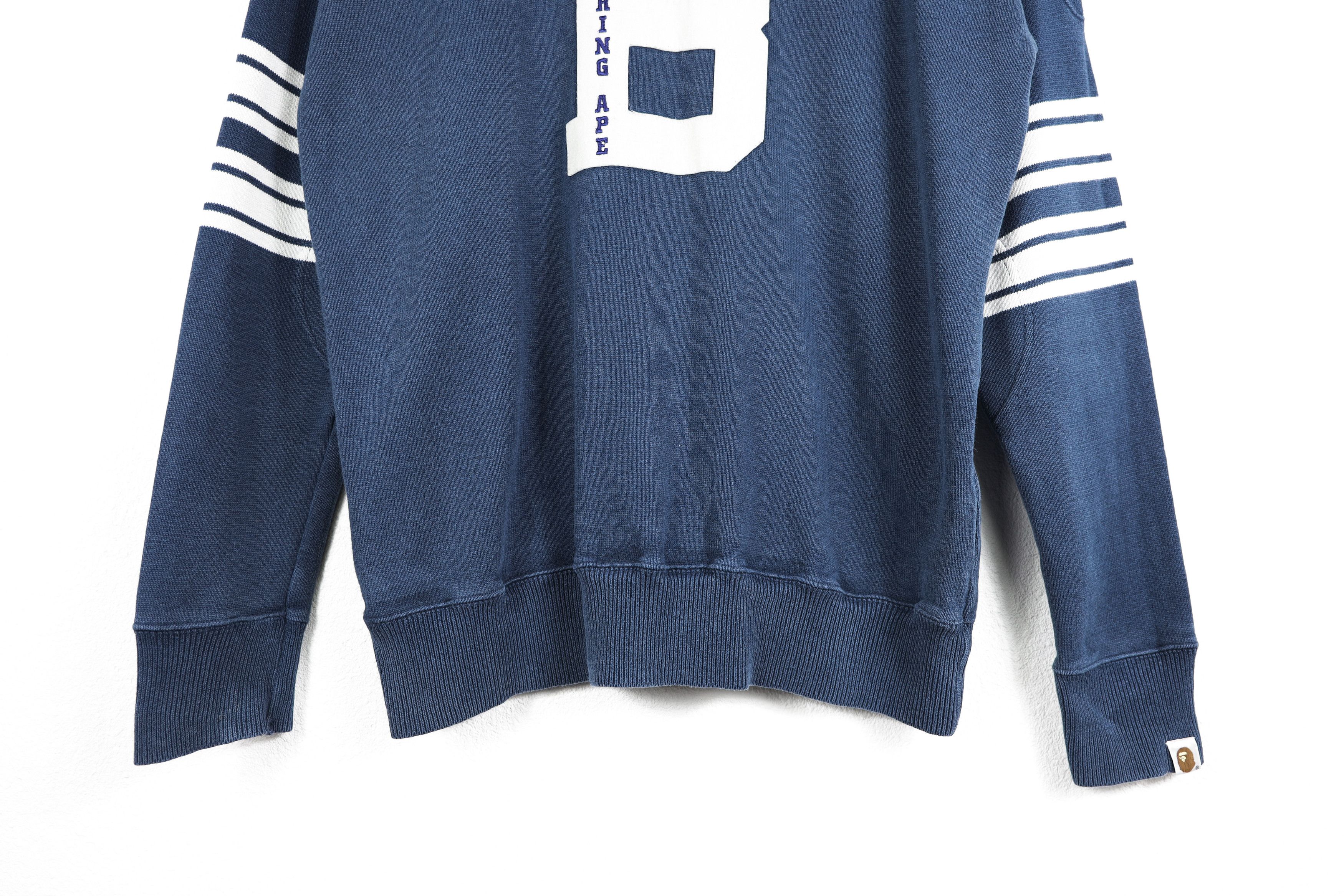 Bape Vintage Bape 93 Logo Embroidered Varsity Sweatshirt Large Size US L / EU 52-54 / 3 - 3 Thumbnail
