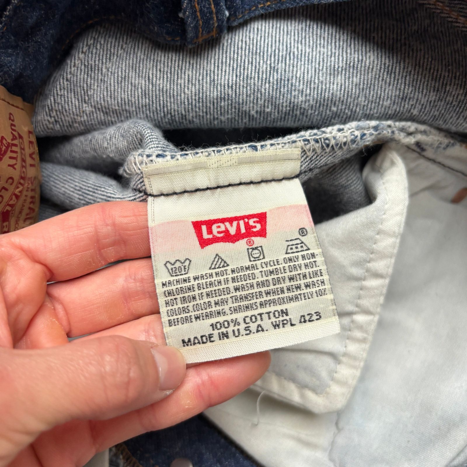Levi's × Vintage Vintage 90s Levi's 501 XX Straight Leg Jeans 35x31 (31x28) Size US 31 - 8 Thumbnail