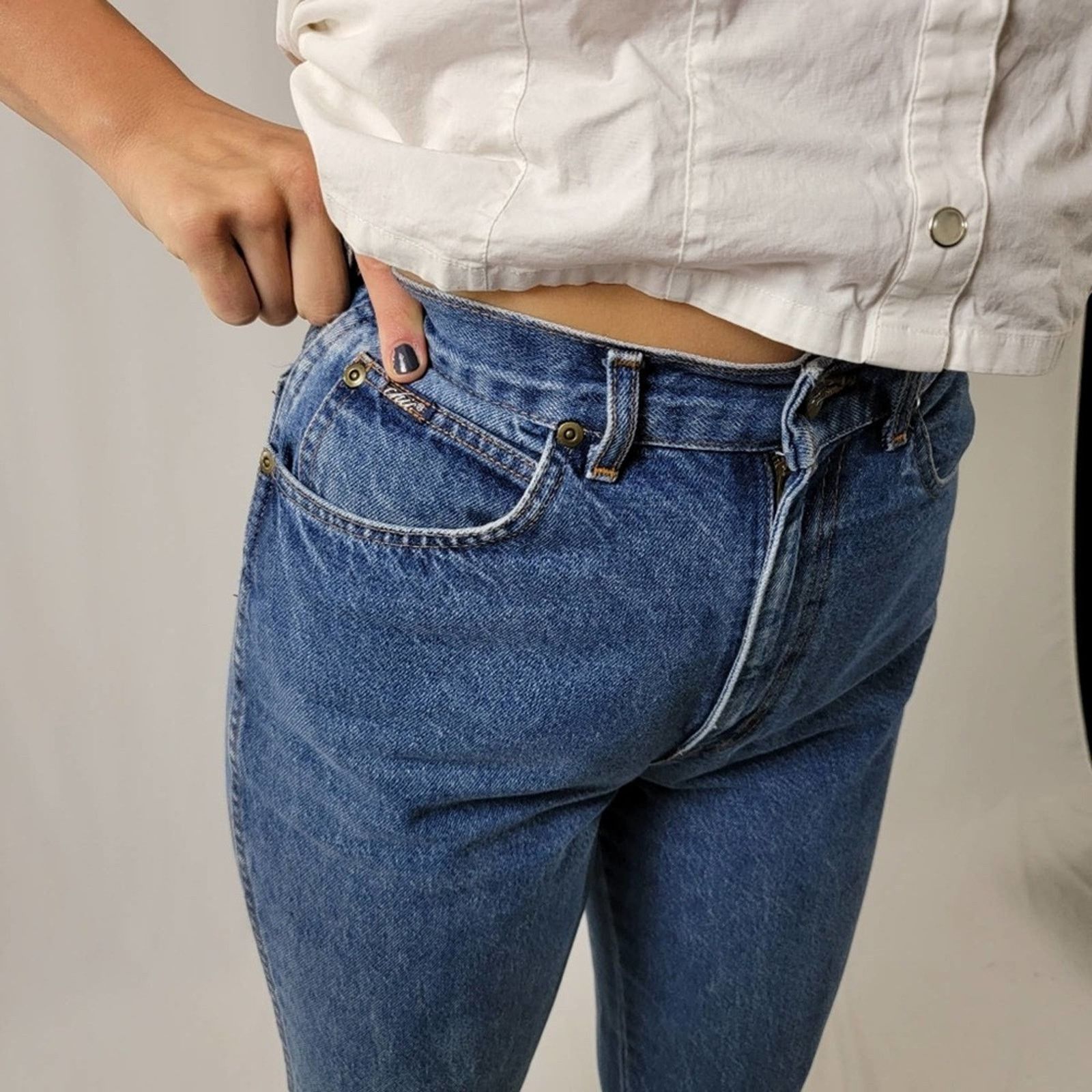 Vintage Vintage USA High Rise Mom Jeans By Chic Size 32" / US 10 / IT 46 - 7 Thumbnail