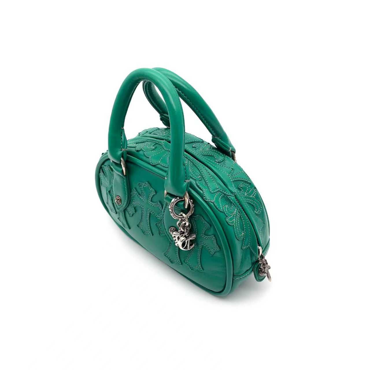 Chrome Hearts Chrome Hearts Leather Cross Patch Green Mini Gym Bag Size ONE SIZE - 4 Thumbnail