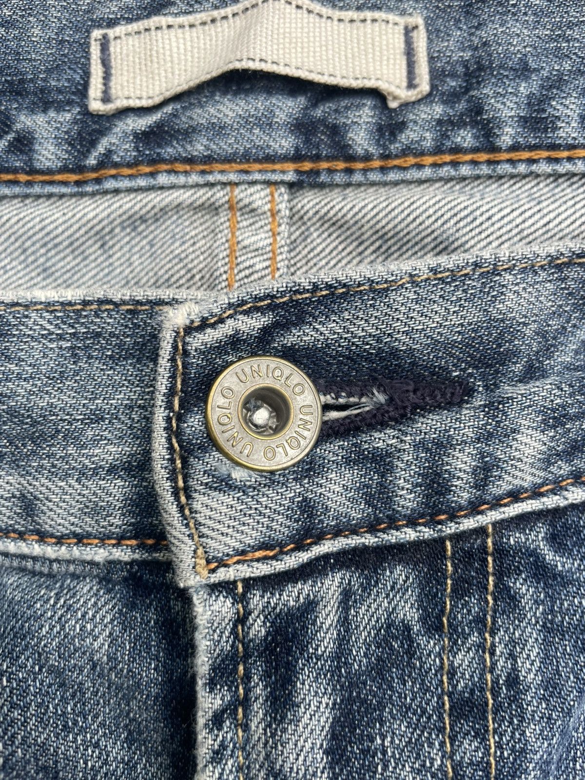 Japanese Brand × Uniqlo Uniqlo Selvedge Distresed Jeans Size US 35 - 16 Thumbnail