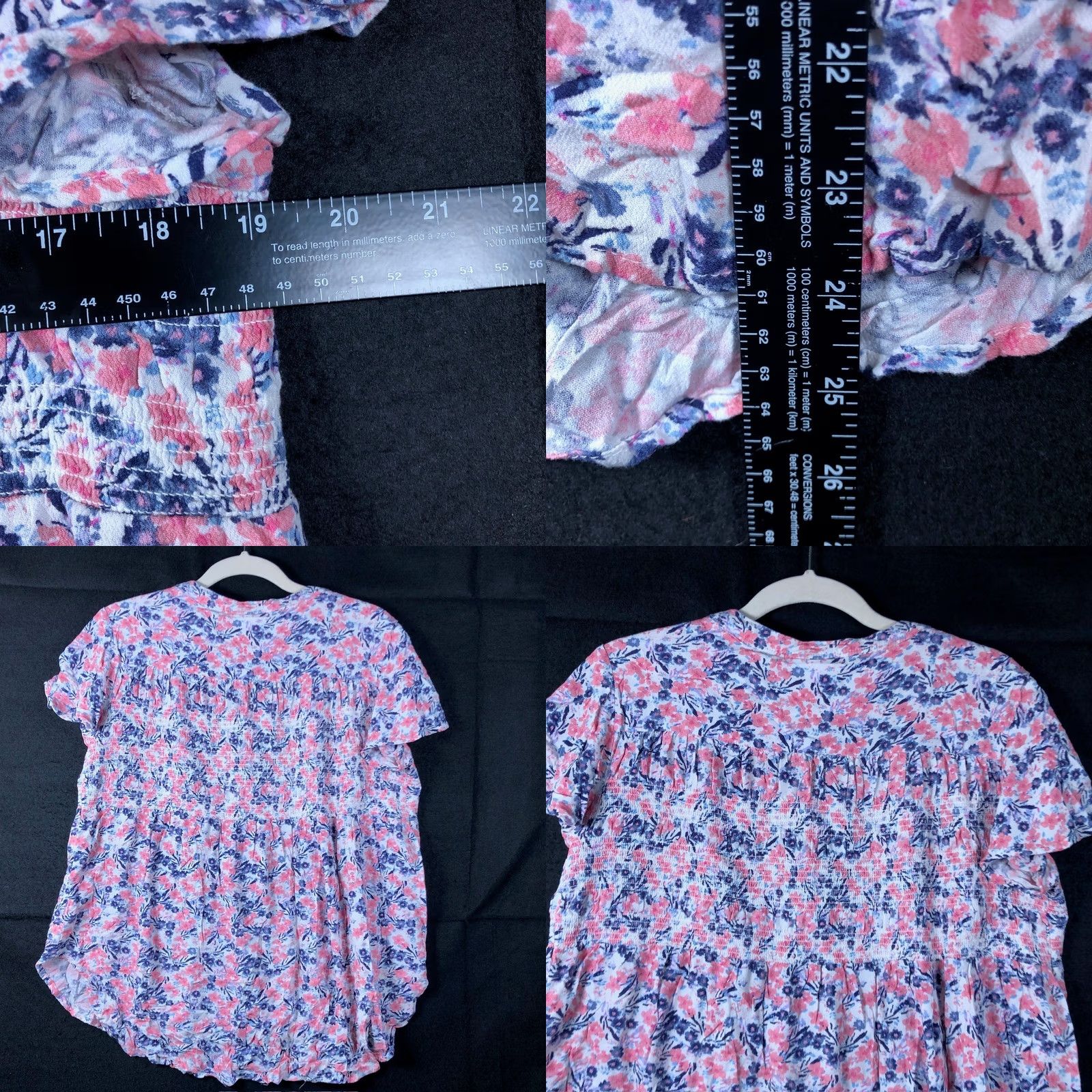 Vintage Knox Rose Women Shirt Purple Pink V Neck Button Front Short Sleeve Lightweight L Shirt Size M / US 6-8 / IT 42-44 - 8 Thumbnail