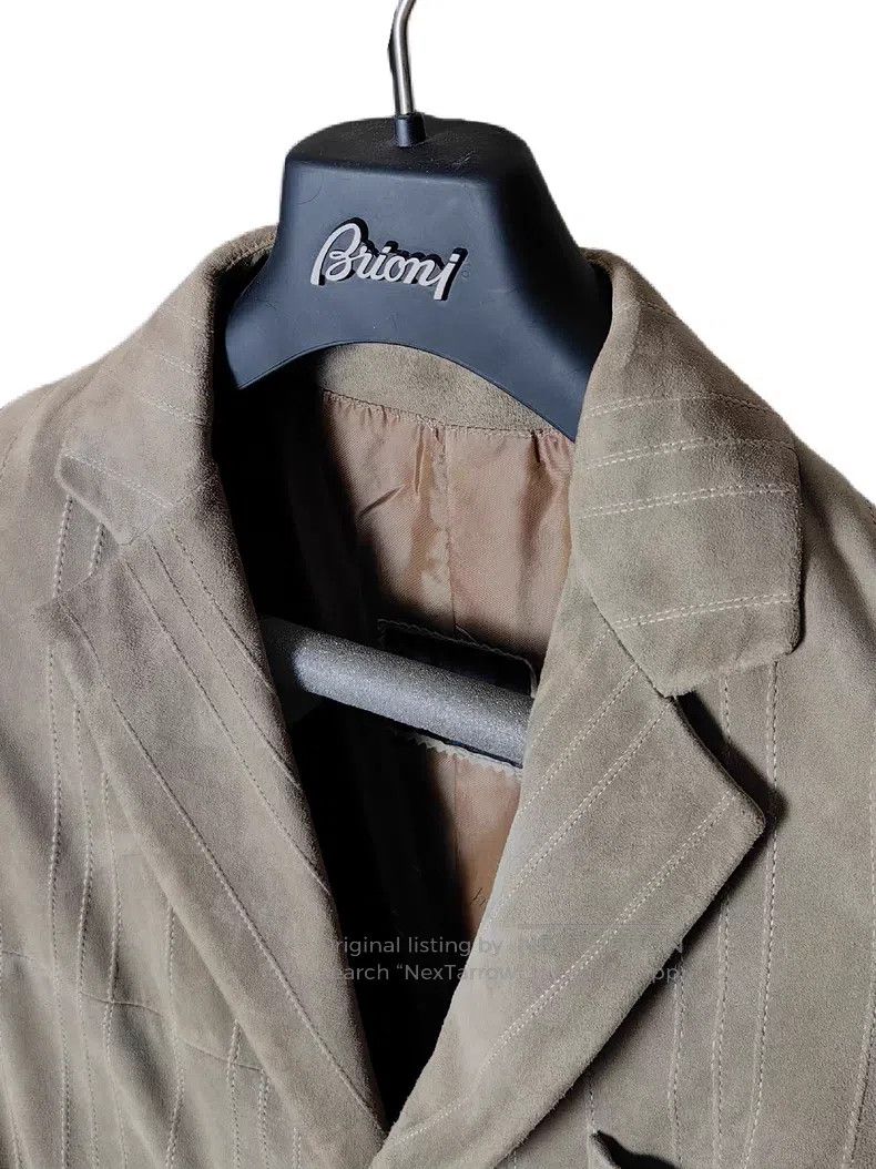 Brioni Brioni Suede leather handmade leather jacket Size US L / EU 52-54 / 3 - 3 Thumbnail