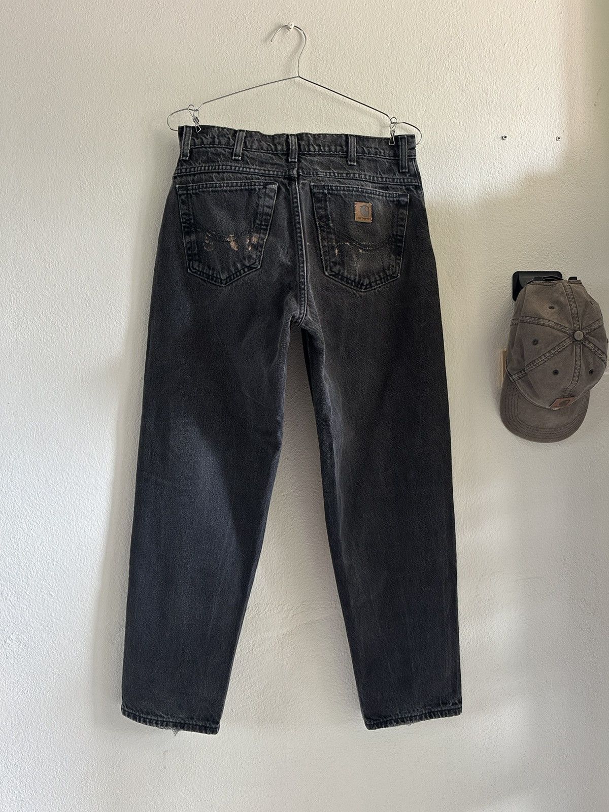 Carhartt (32x29) Vintage Faded Carhartt Jeans B17 BLK Size US 32 / EU 48 - 8 Thumbnail