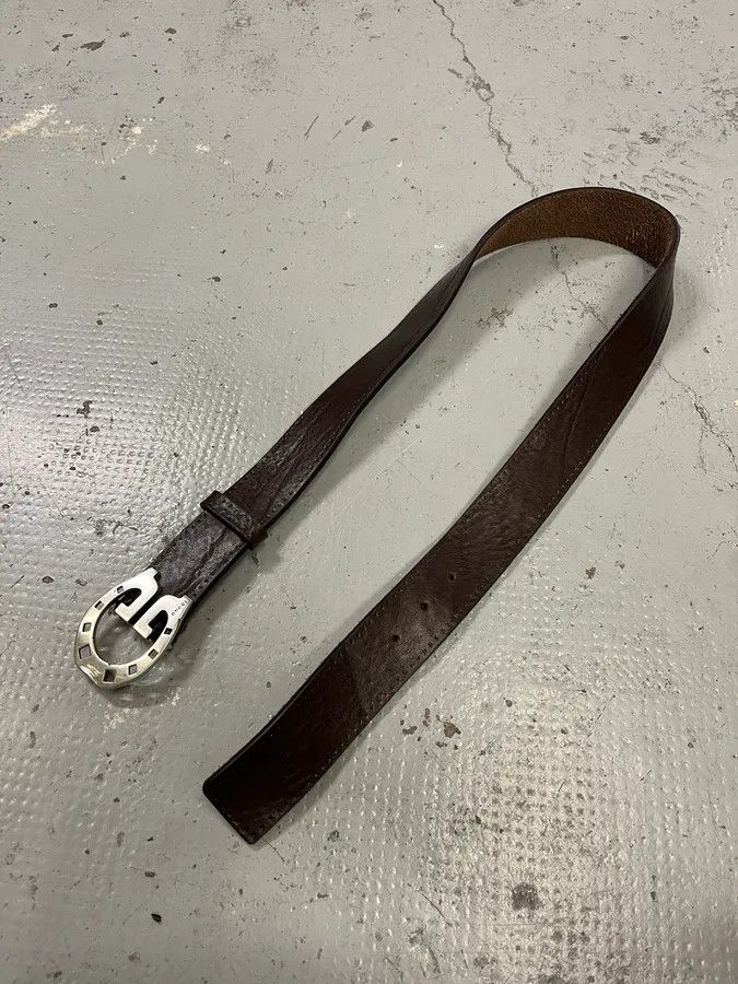 Gucci 2000s Gucci Horseshoe Buckle Brown Leather Belt Size ONE SIZE - 4 Thumbnail