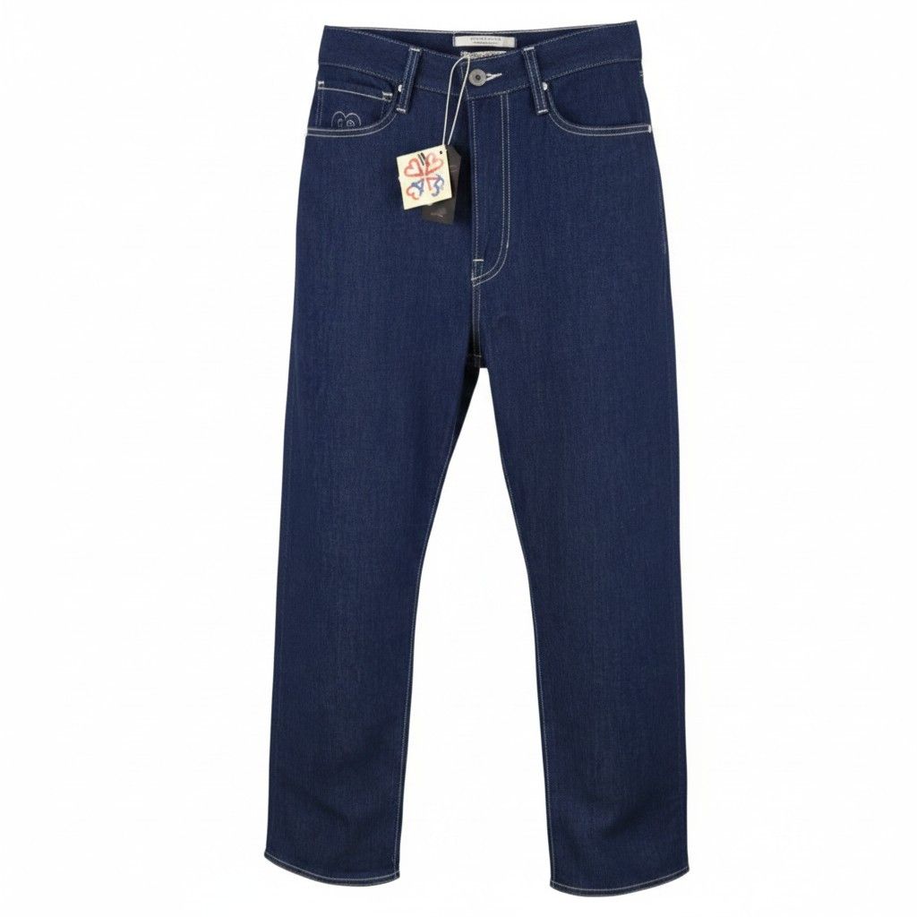 Scotch & Soda W25/L32 Blue Boyfriend Fit Cropped Zip Fly 91014 Size 25" / US 0 / IT 36 - 1 Thumbnail