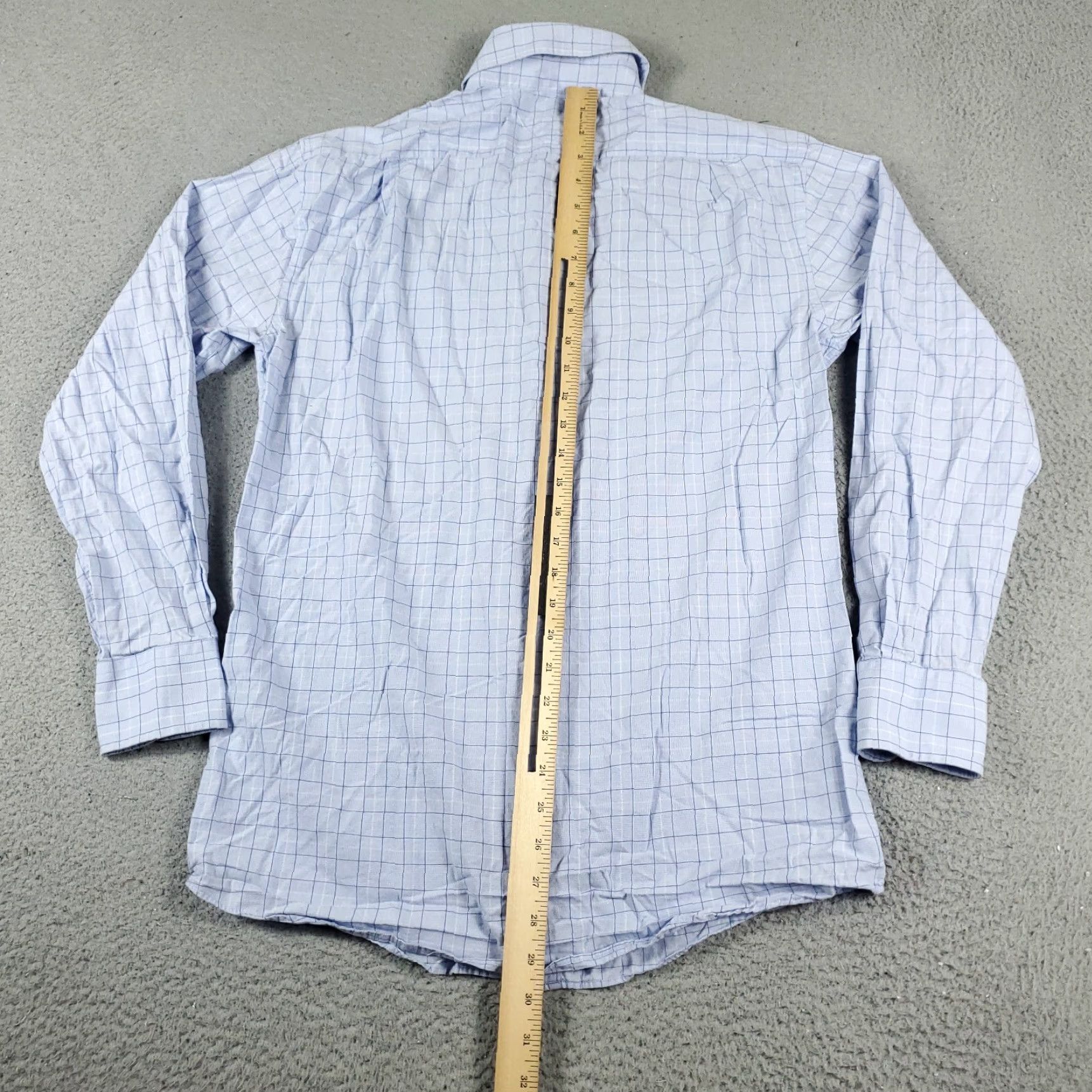 Tommy Hilfiger Tommy Hilfiger Shirt Mens 14.5 Blue Plaid Dress Button Up Long Sleeve Size 36R - 3 Thumbnail