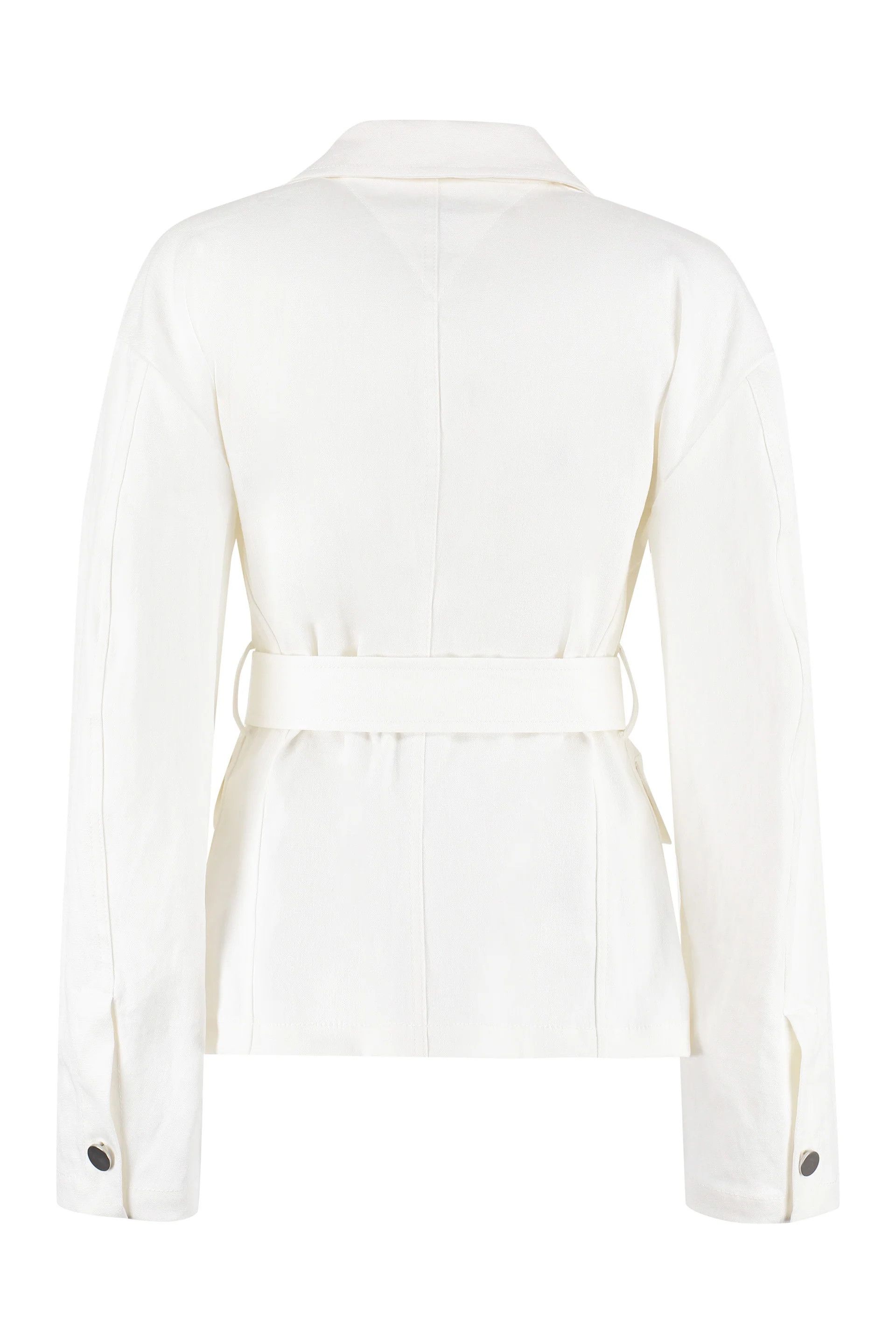 Bottega Veneta o1bcso1str0225 Light Stretch Linen Jacket in Chalk Size XL / US 12-14 / IT 48-50 - 2 Thumbnail