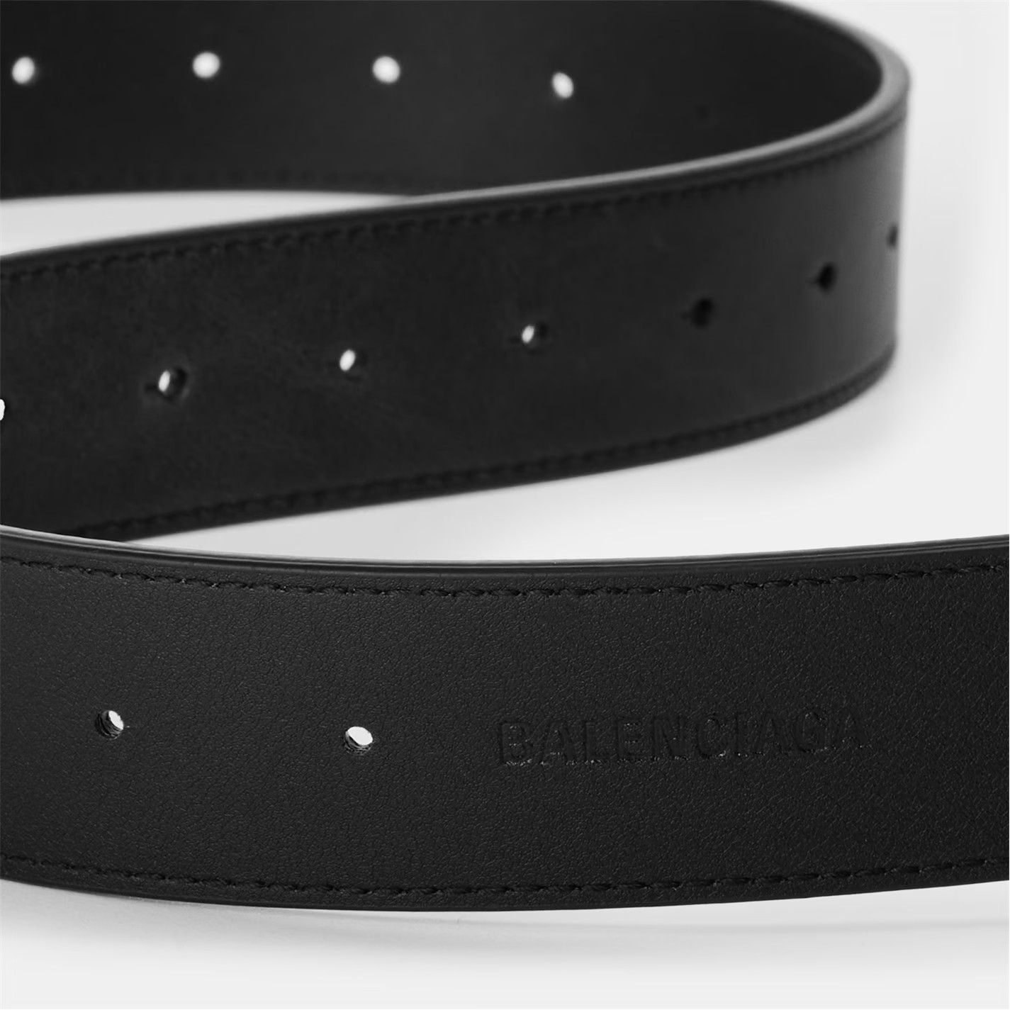 Balenciaga o1g2r1mq0226 Size: 90 / Carloop Leather Belt In Black Size 36 - 4 Thumbnail
