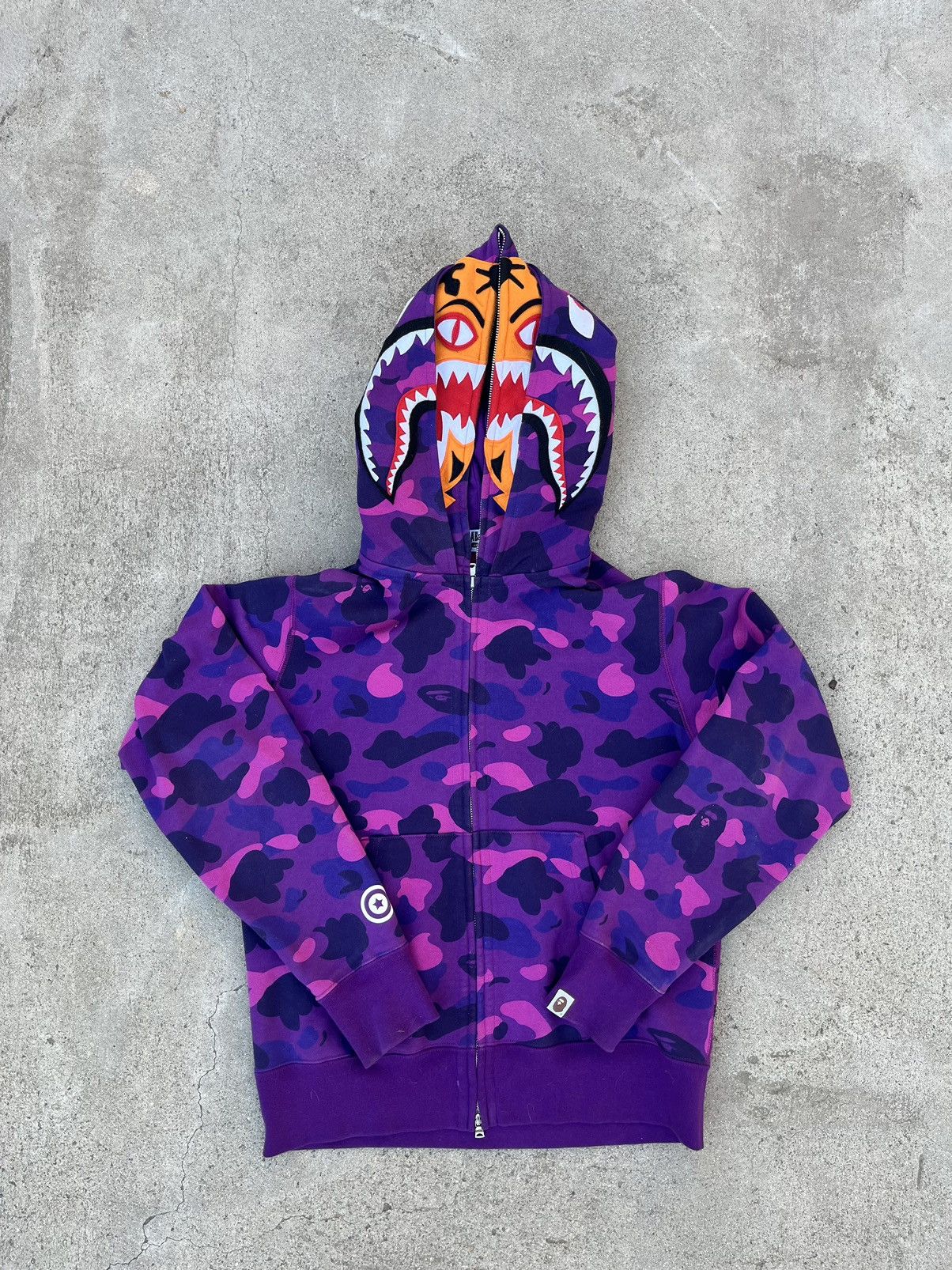 Bape tiger hoodie purple best sale