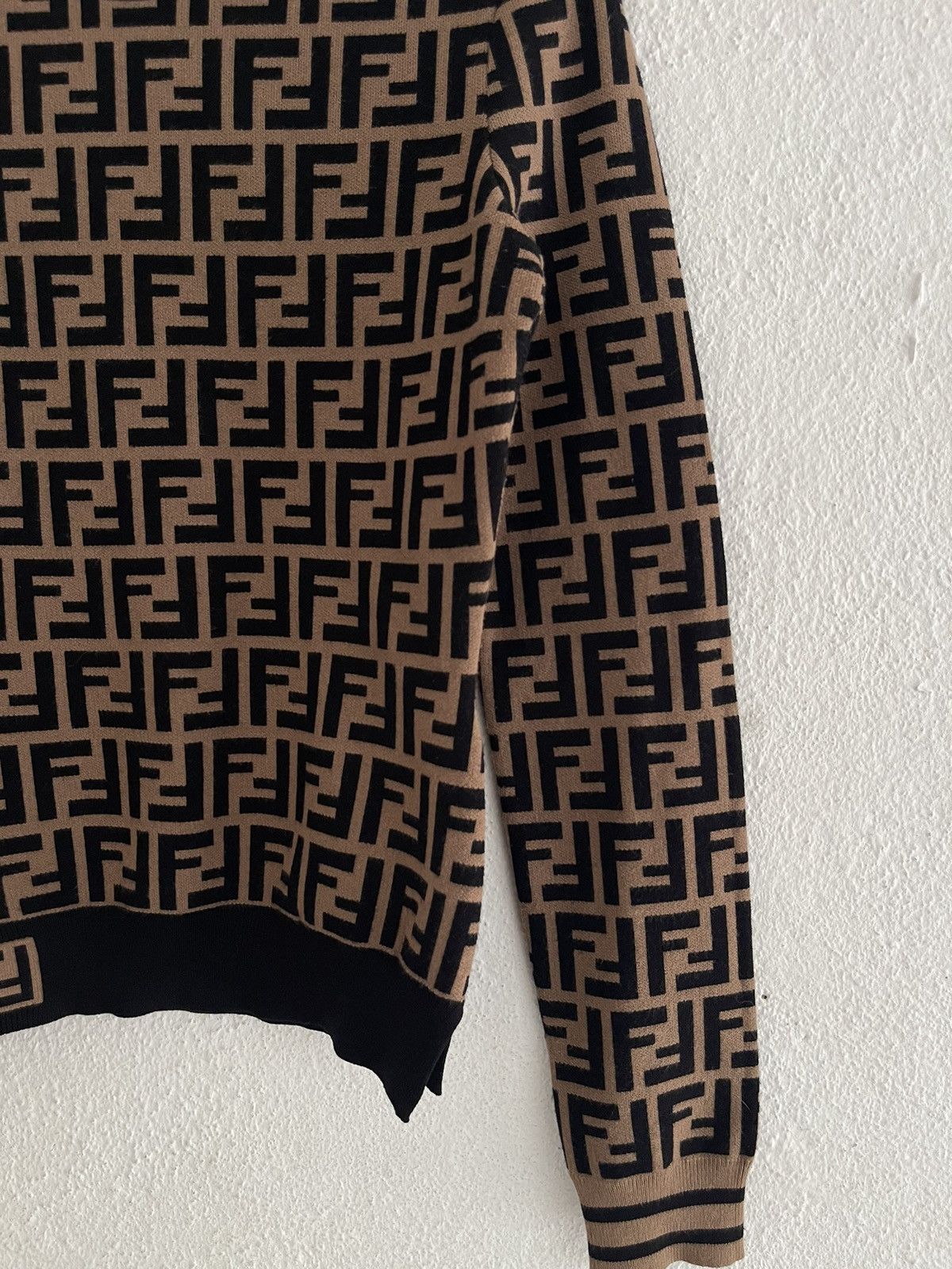Fendi Fendi Viscose Sweater FF Jacquard Monogram Jumper Size S / US 4 / IT 40 - 7 Thumbnail