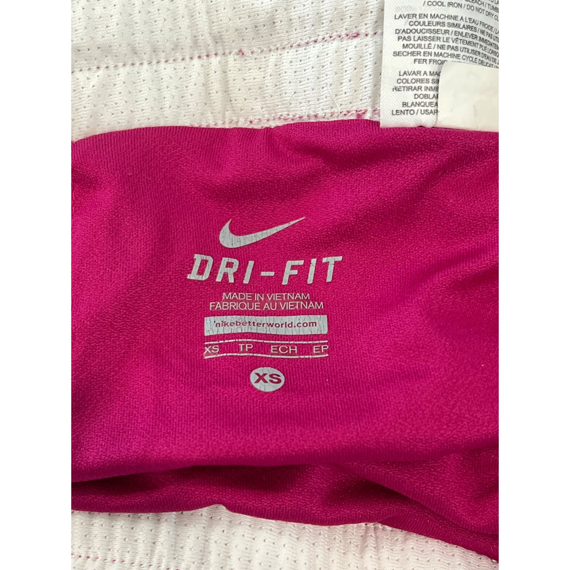 Nike Nike Dri-Fit Womens Running Shorts XS Magenta W/ Neon Accent Size 32" / US 10 / IT 46 - 3 Thumbnail