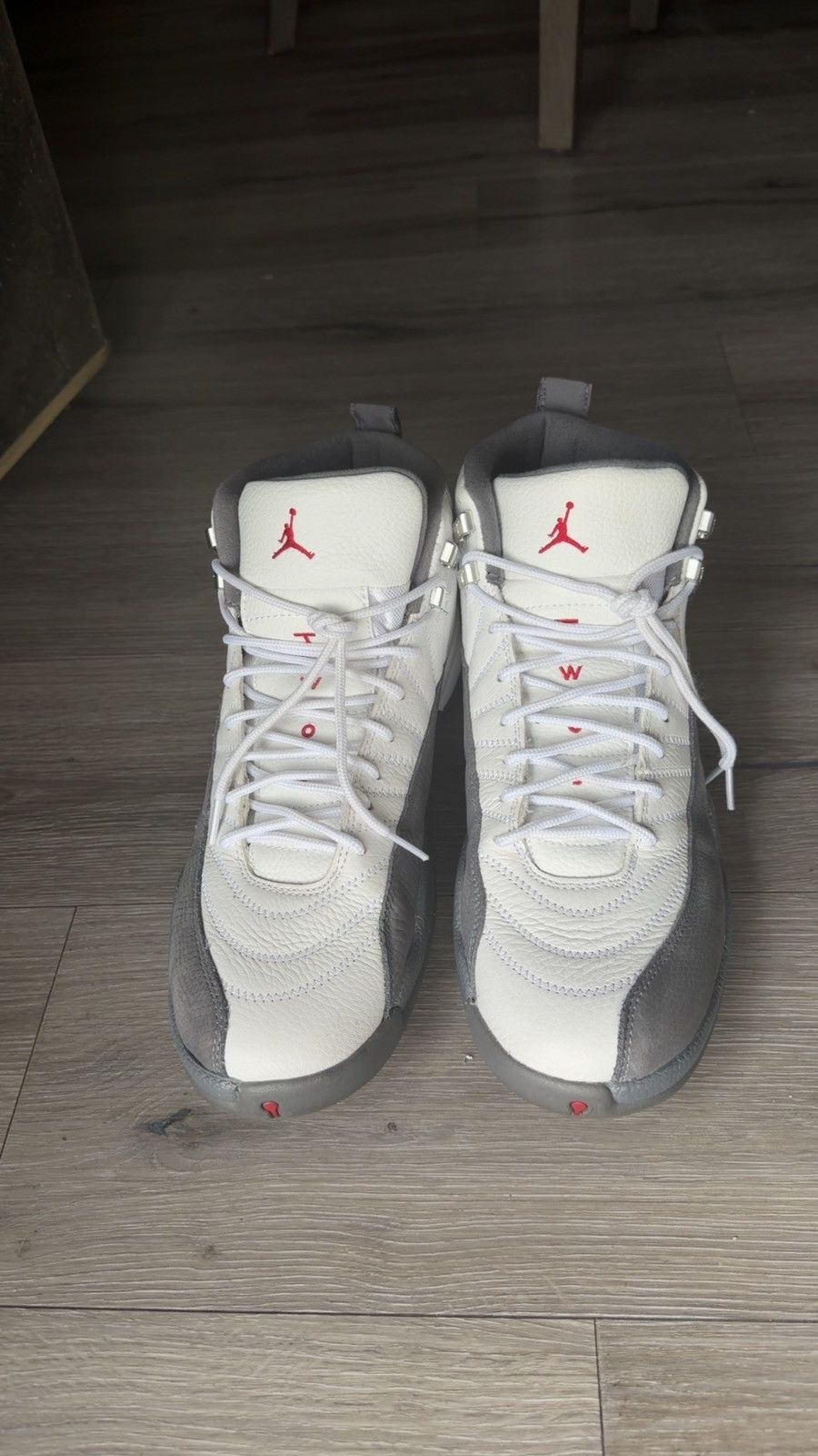 Nike Air Jordan 12 White Dark Grey Retro 2019 Size US 12 / EU 45 - 4 Thumbnail