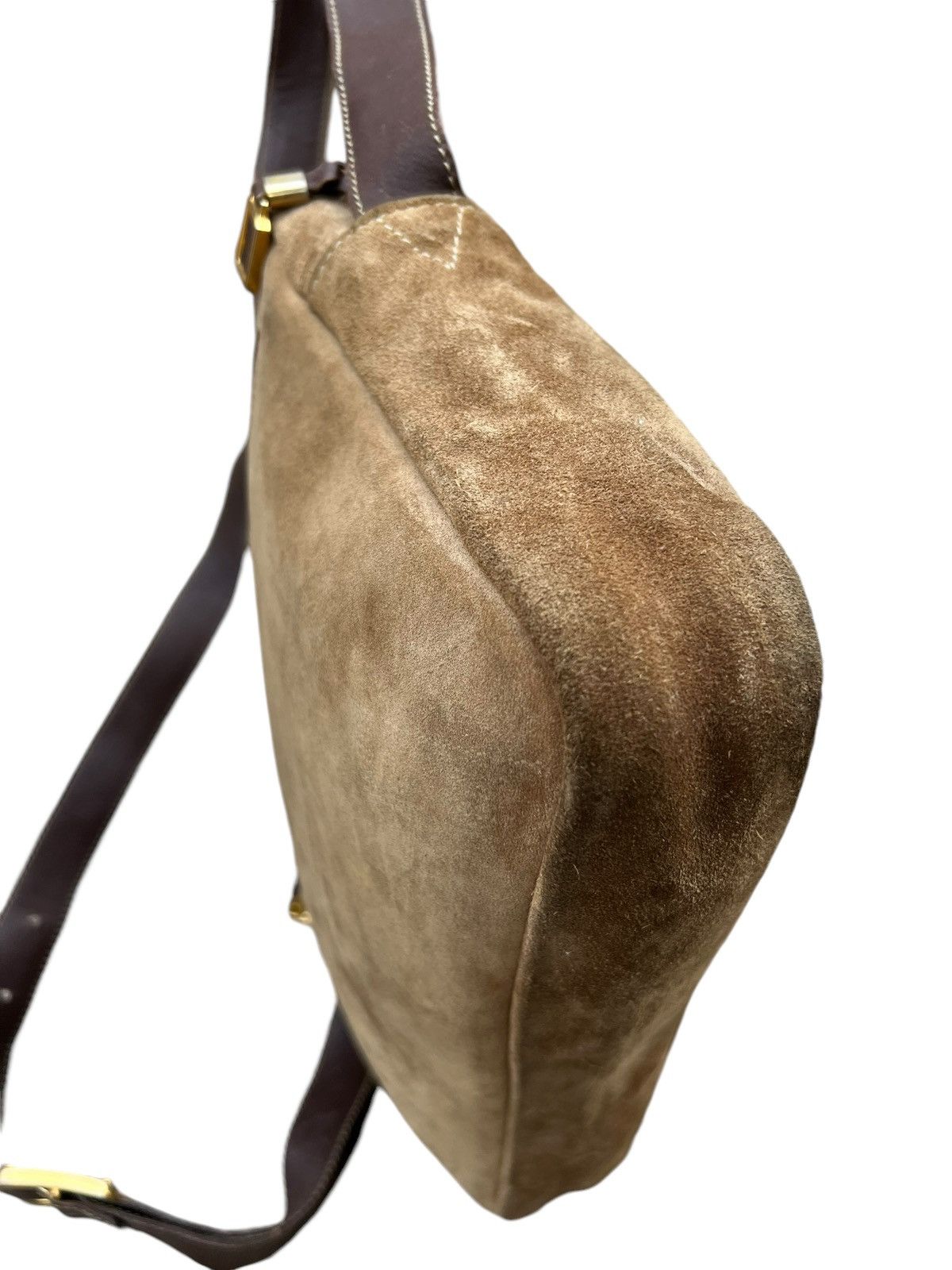 Leather Vintage 80s LOEWE Patina Distress Scratch Suede Leather Bag Size ONE SIZE - 18 Thumbnail
