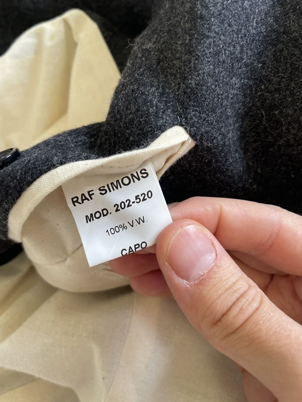 Raf Simons A/W 2020 Charcoal Grey Wool Blazer Size 38R - 10 Thumbnail