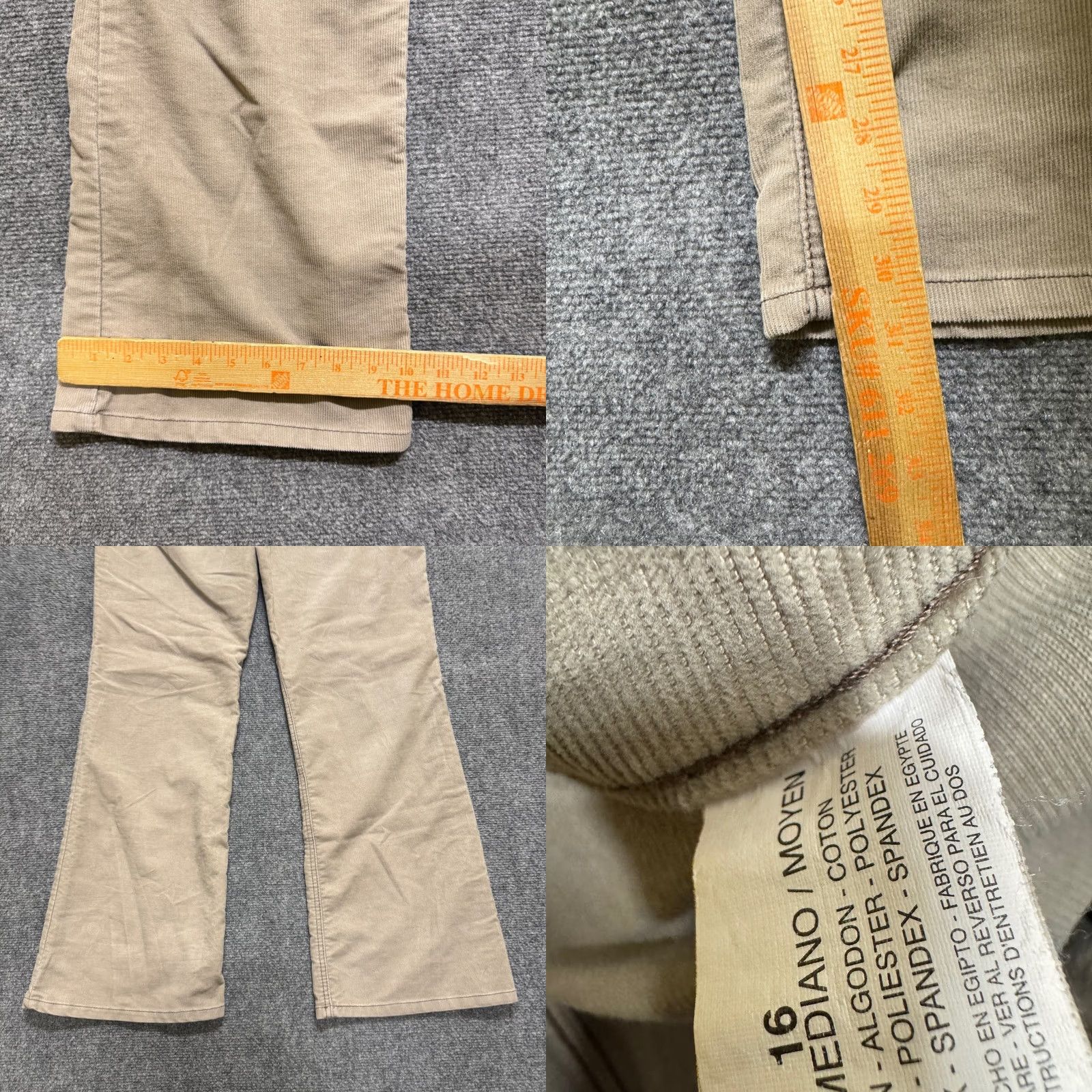 Vintage VINTAGE Jeanstar Corduroy Pants Womens 16 Wide Leg Flared Bootcut Made In Egypt 90s Womens Size 38" / US 16 / IT 52 - 8 Thumbnail