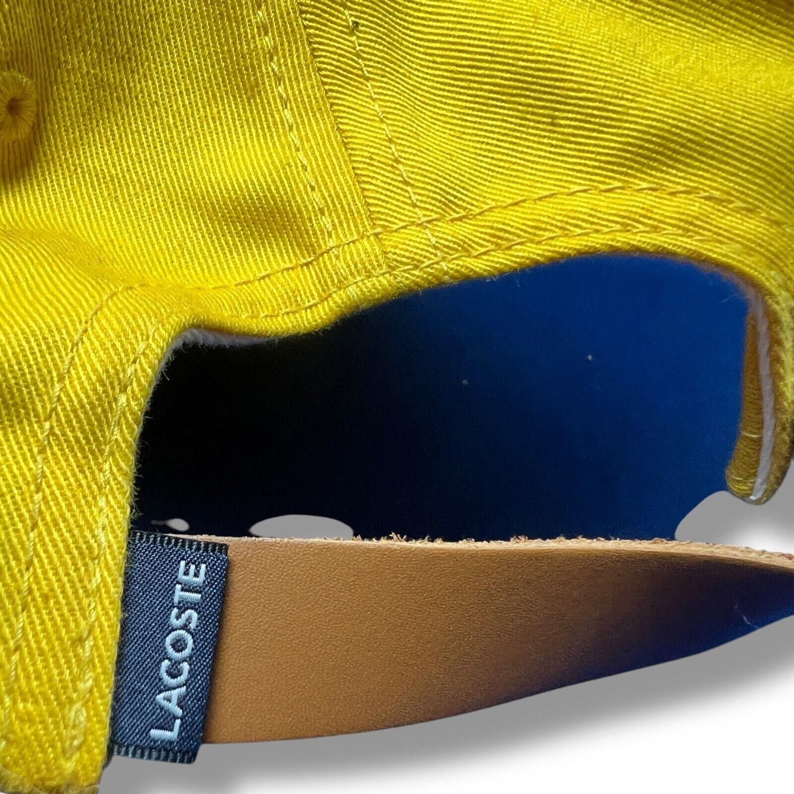 Lacoste Lacoste Yellow Cotton Cap Hat Adjustable Strapback Crocodile Size ONE SIZE - 6 Thumbnail