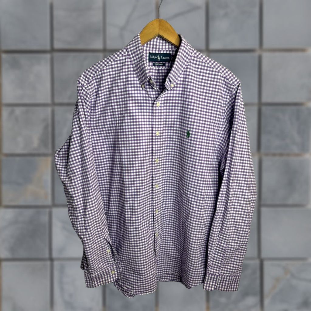 Ralph Lauren Ralph Lauren Shirt Mens XL Purple Gingham Custom Fit Button-Down Collar Button Up Long Sleeve Size US XL / EU 56 / 4 - 1 Thumbnail