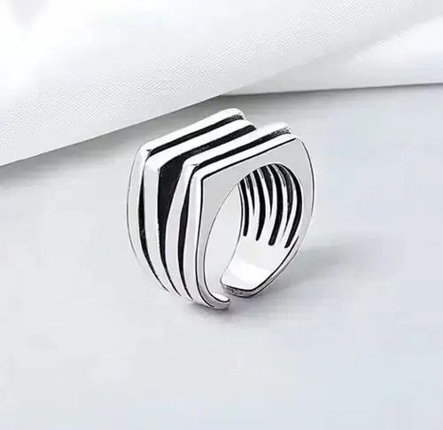 Jewelry × Vintage Streetwear Vintage Geometric Ring Size ONE SIZE - 2 Thumbnail