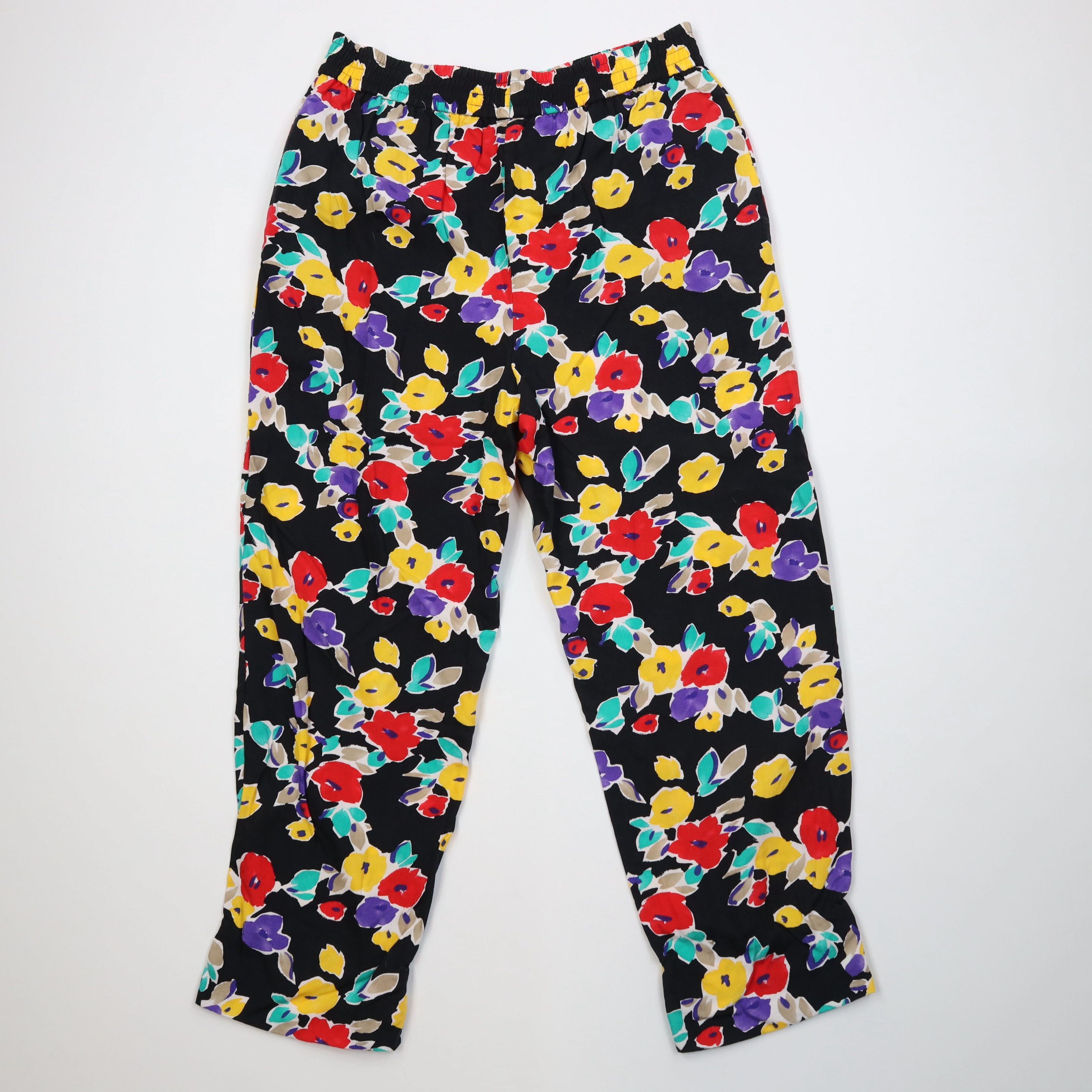 Vintage Vintage 90s Streetwear Gabardine Abstract Flower Harem Pants Size 32" / US 10 / IT 46 - 7 Thumbnail