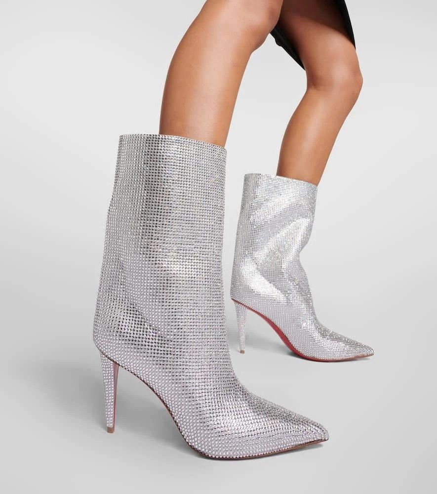 Christian Louboutin o1s1wg111024 Ankle Boots in Silver Size US 8 / IT 38 - 4 Thumbnail