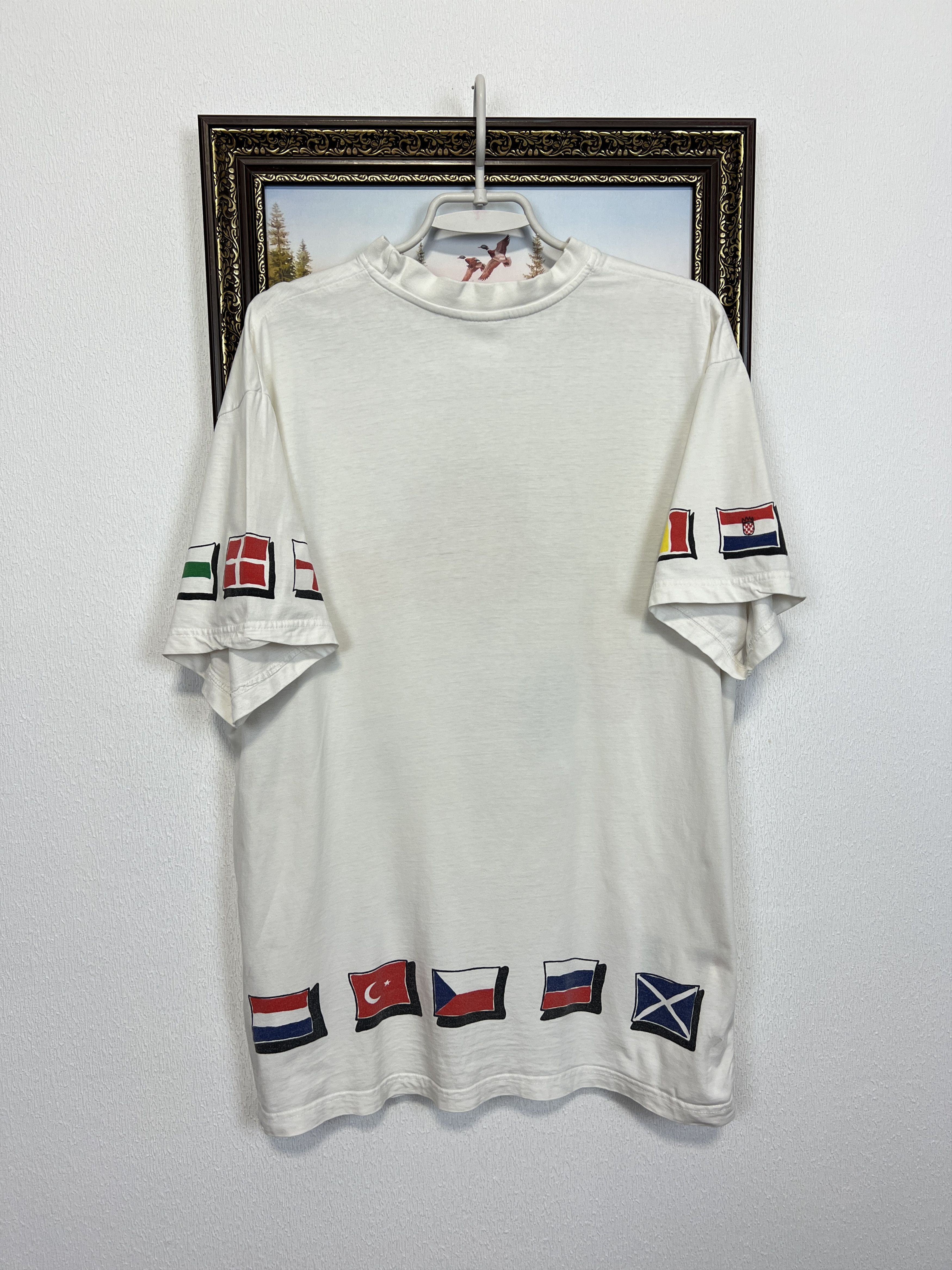 Vintage England EURO Football Shirt Soccer Over Print Jersey Trikot Size US XL / EU 56 / 4 - 9 Thumbnail