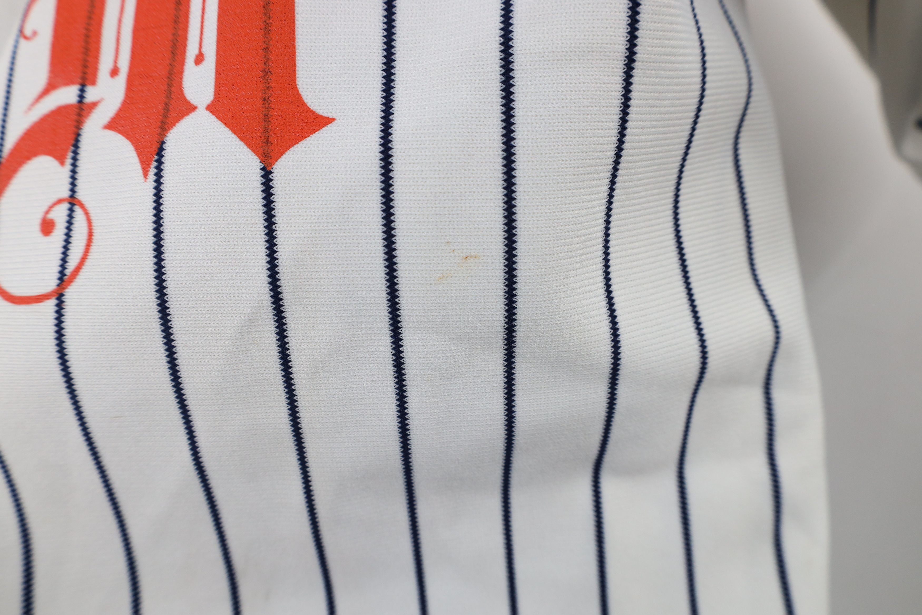 Vintage Vintage 90s Streetwear Pinstriped Baseball Jersey White USA Size US XL / EU 56 / 4 - 5 Thumbnail