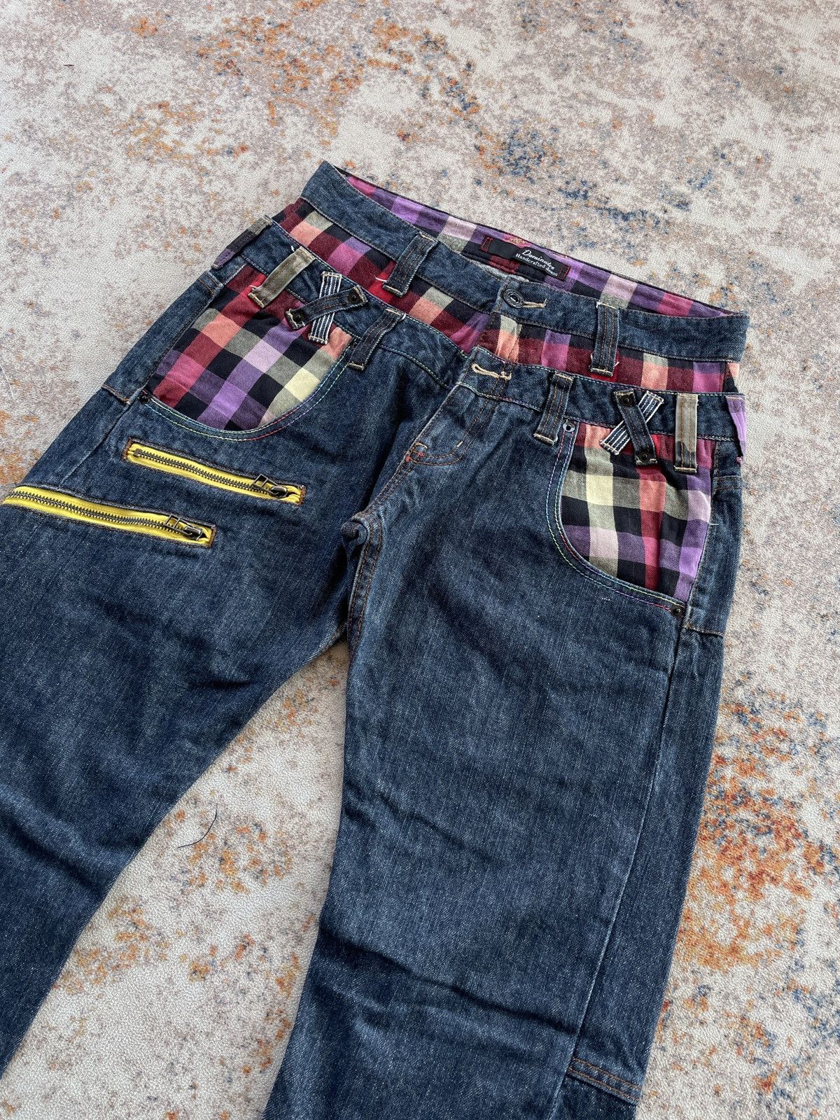 Japanese Brand × Vintage DOMINATE HANDCRAFT DOUBLE WAIST JEANS (LG6) Size US 30 / EU 46 - 3 Thumbnail