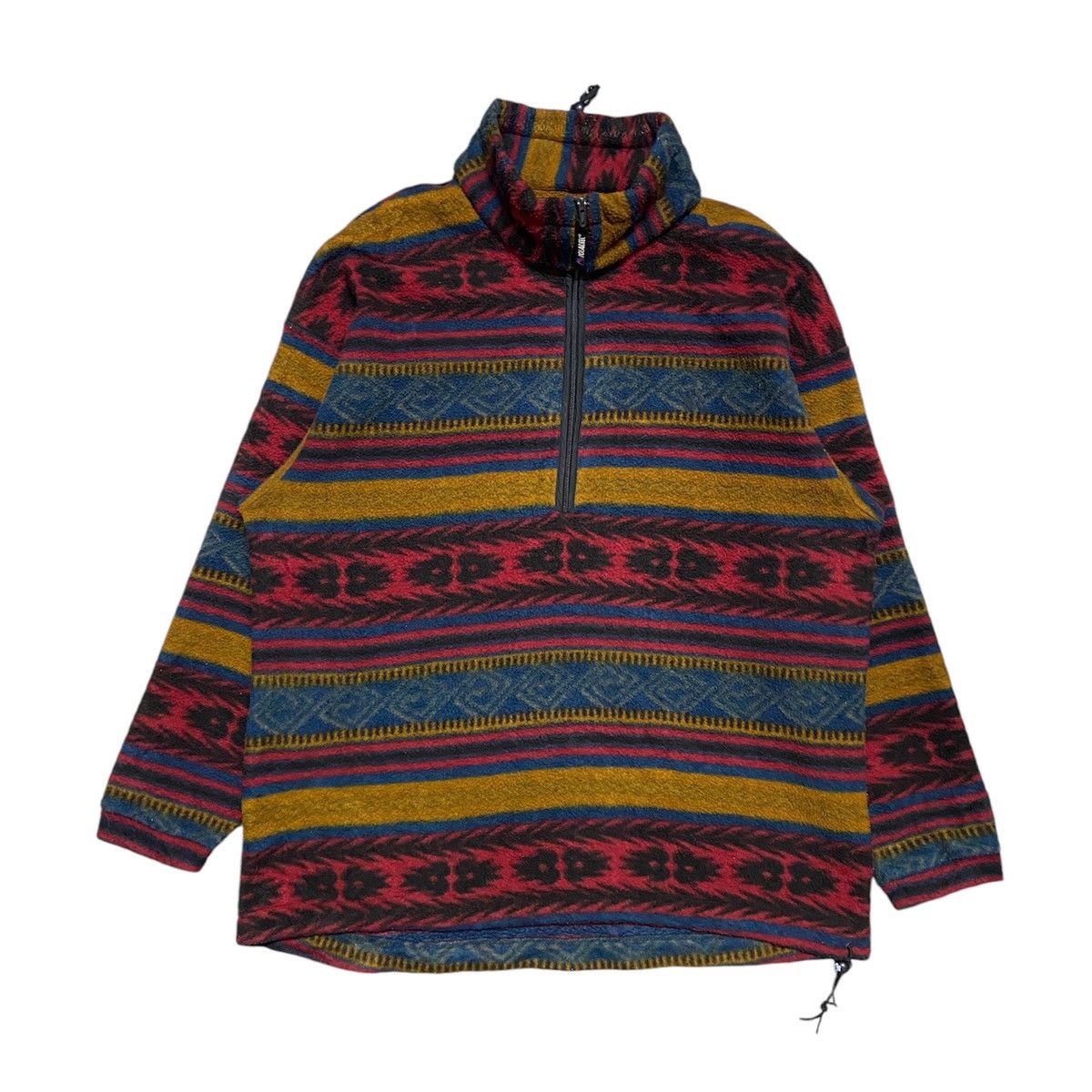 Jack Wolfskin × Vintage Vintage 90s Jack Wolfskin Native Oversized Halfzip Fleece Size US L / EU 52-54 / 3 - 1 Thumbnail