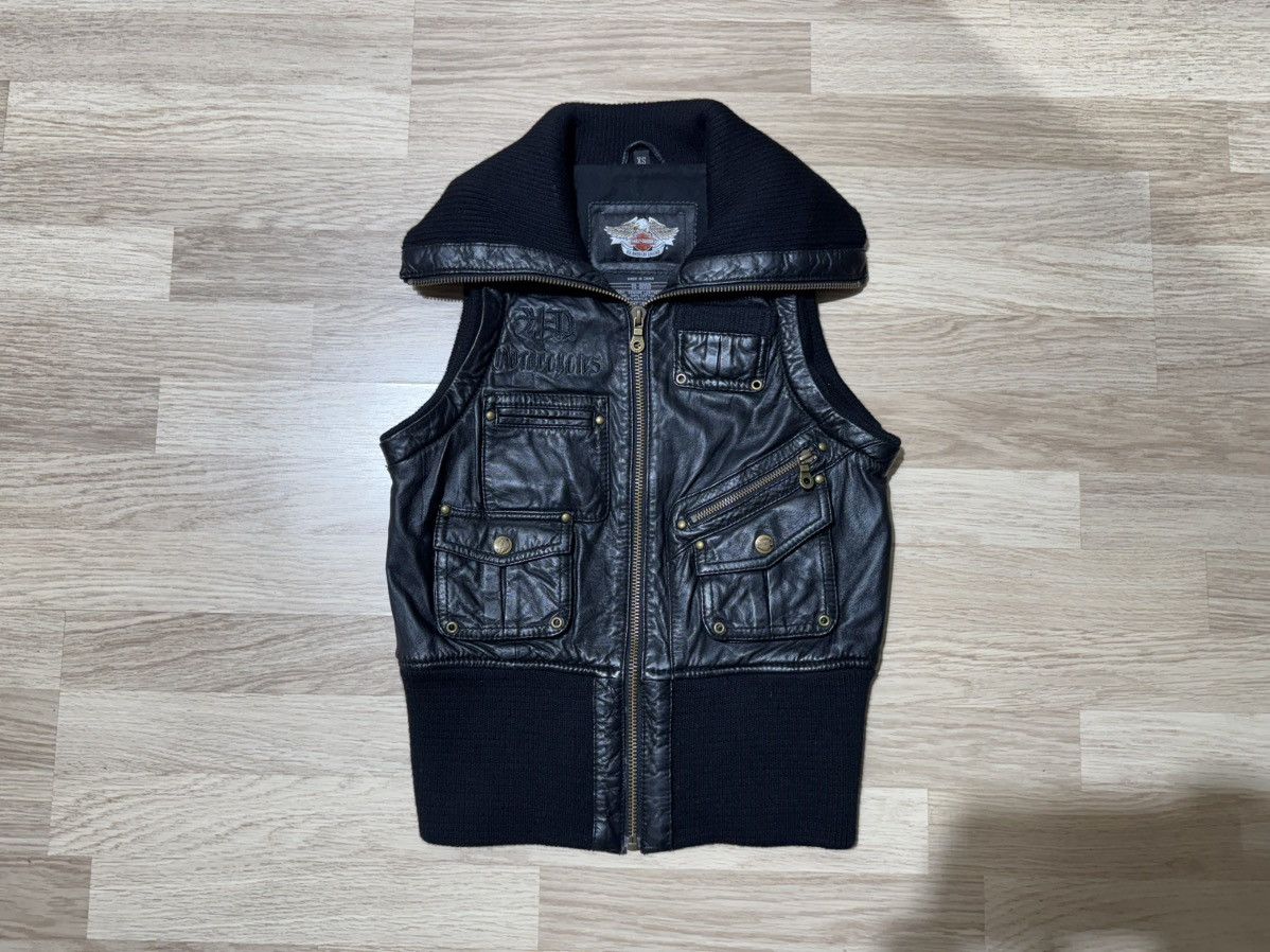 Harley Davidson Harley Davidson Leather vest jacket XS Size XS / US 0-2 / IT 36-38 - 1 Thumbnail