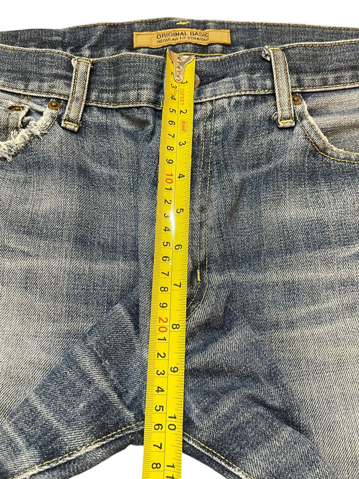 Uniqlo Vintage Y2k Japan Uniqlo Faded Wash Distress Wide Leg Baggy Size US 33 - 14 Thumbnail