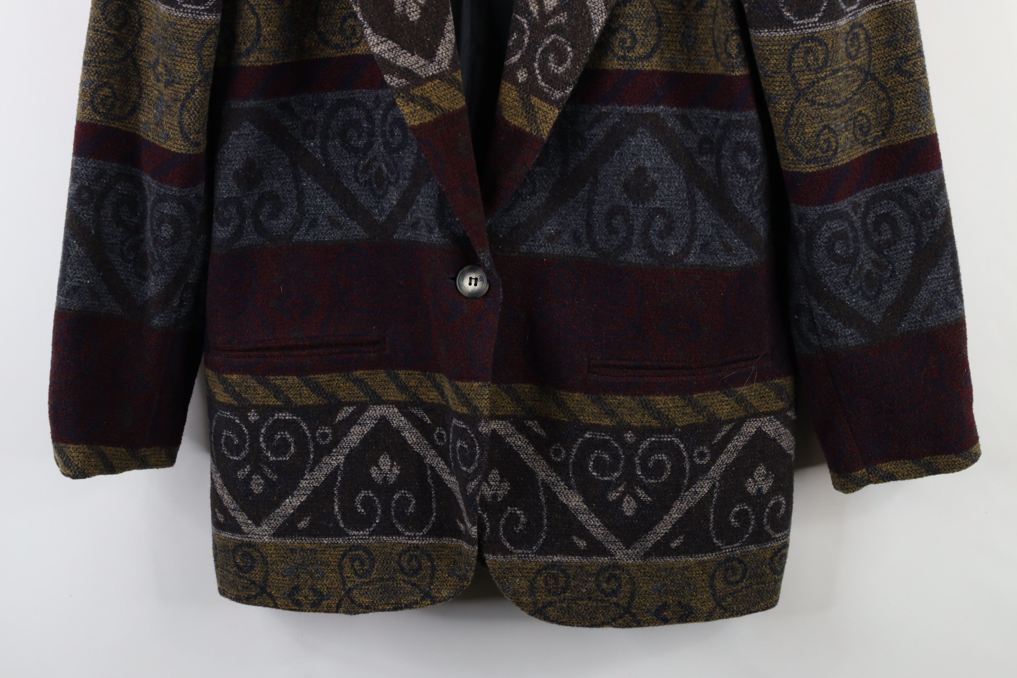 Vintage Vintage 90s Streetwear Tapestry Geometric Blazer Jacket Coat Size M / US 6-8 / IT 42-44 - 3 Thumbnail