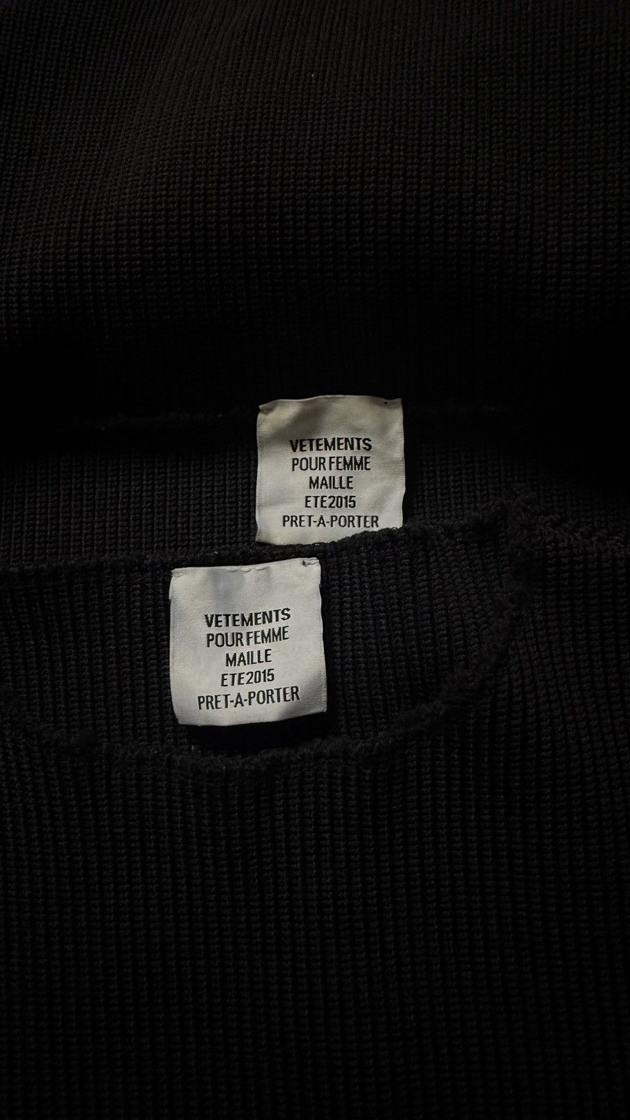Vetements 2015 Runway sample BOTH PIECES rib tops Size US XXS / EU 40 - 2 Thumbnail