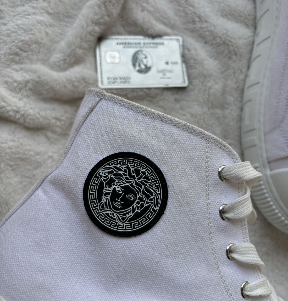 Versace Versace White Circle Medusa Logo High Tops Size US 14 / EU 47 - 2 Thumbnail