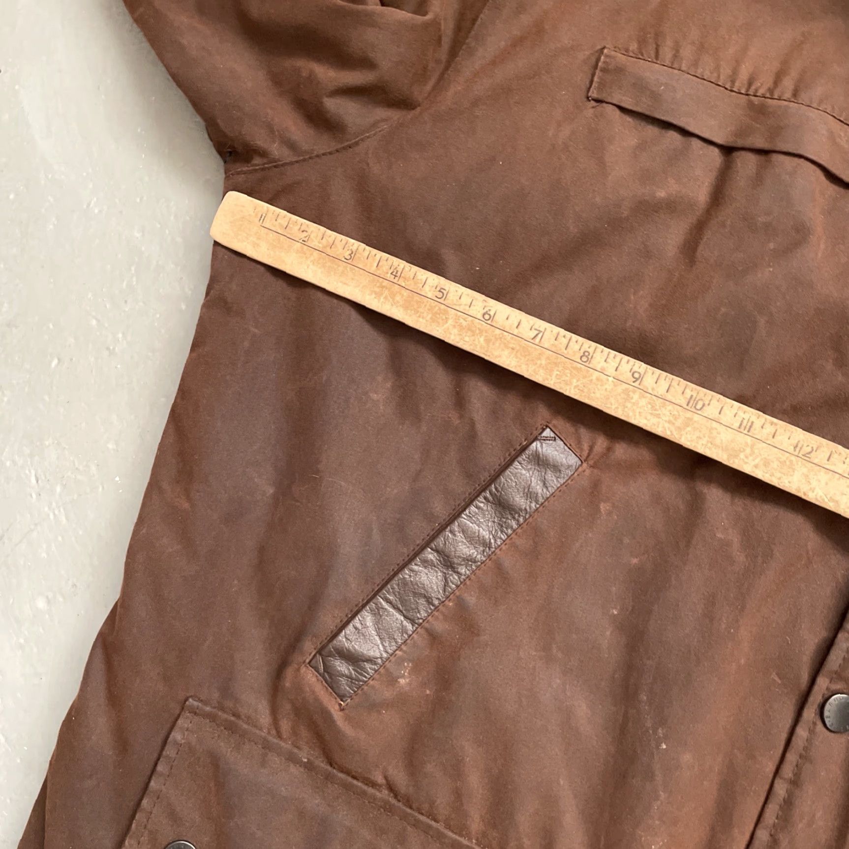 Barbour Barbour Jacket Overcoat Waxed Bushman Barbour A1550 Leather Trim Outdoor Made In England XL Brown Men Heritage 90s Preppy Outdoor Hunter Casual Waxed Size US XL / EU 56 / 4 - 2 Thumbnail