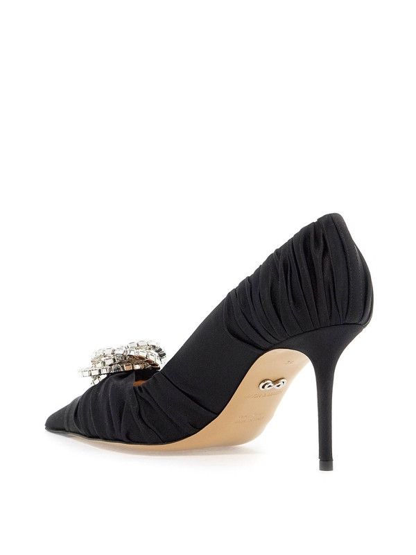 MACH & MACH o1s22i1n0125 Galaxy Satin Pumps in Black Size US 10 / IT 40 - 3 Thumbnail