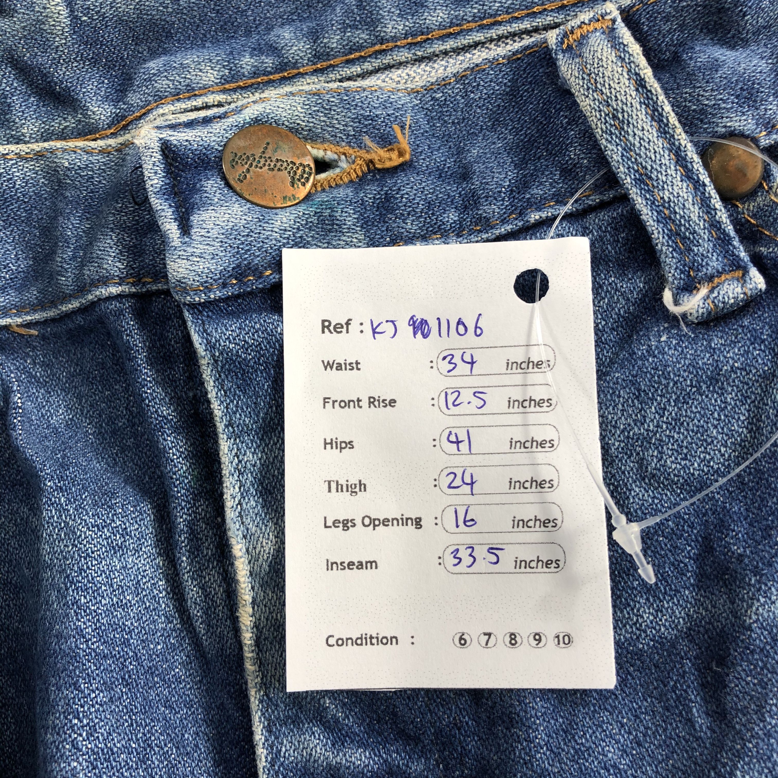 Vintage Vintage Wrangler Jeans Distressed Denim KJ1106 Size US 34 / EU 50 - 14 Thumbnail