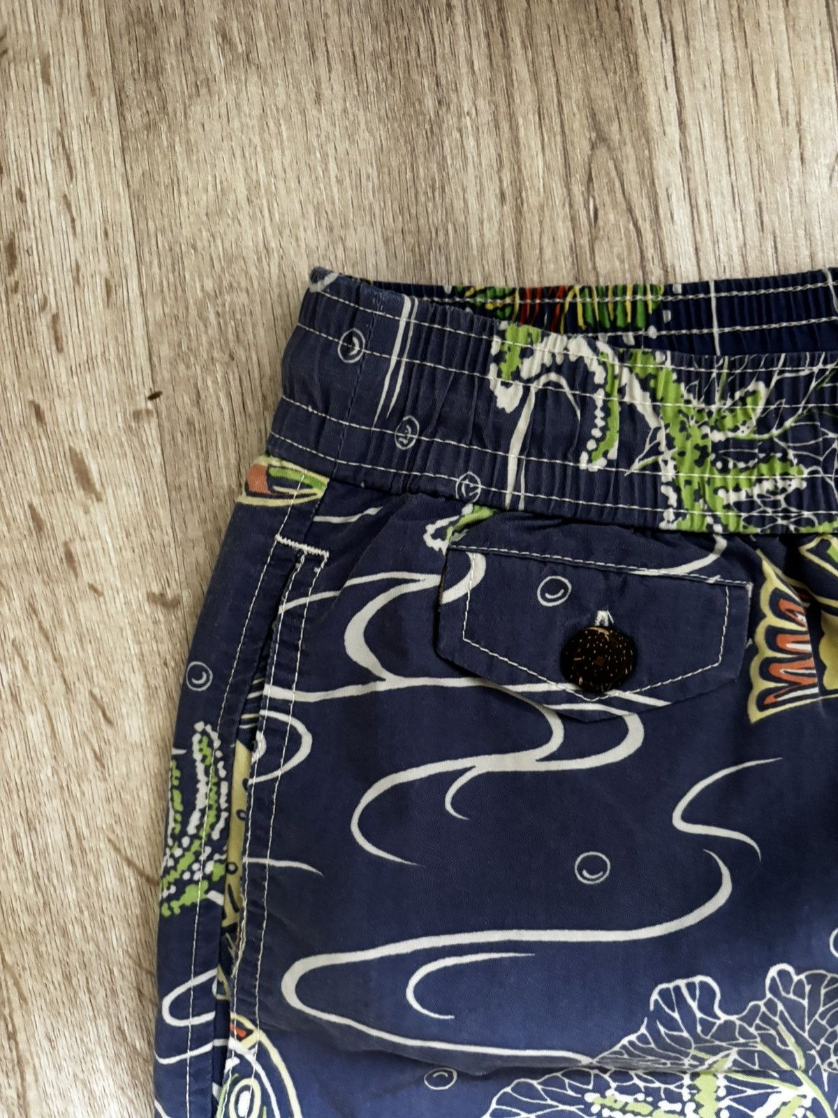 Polo Ralph Lauren Polo Ralph Lauren Blue Fish Print Cargo Swimming Trunks Size US 34 / EU 50 - 2 Thumbnail