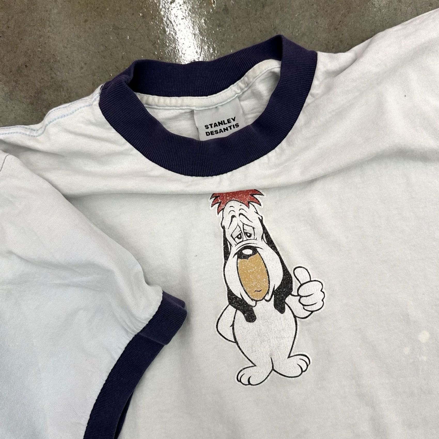 Vintage VINTAGE 1996 Droopy Master Detective Cartoon Network Distressed Blue Shirt L Shirt Unisex Adults 90s USA Cartoon Mens Womens Boys Girls Size US L / EU 52-54 / 3 - 2 Thumbnail