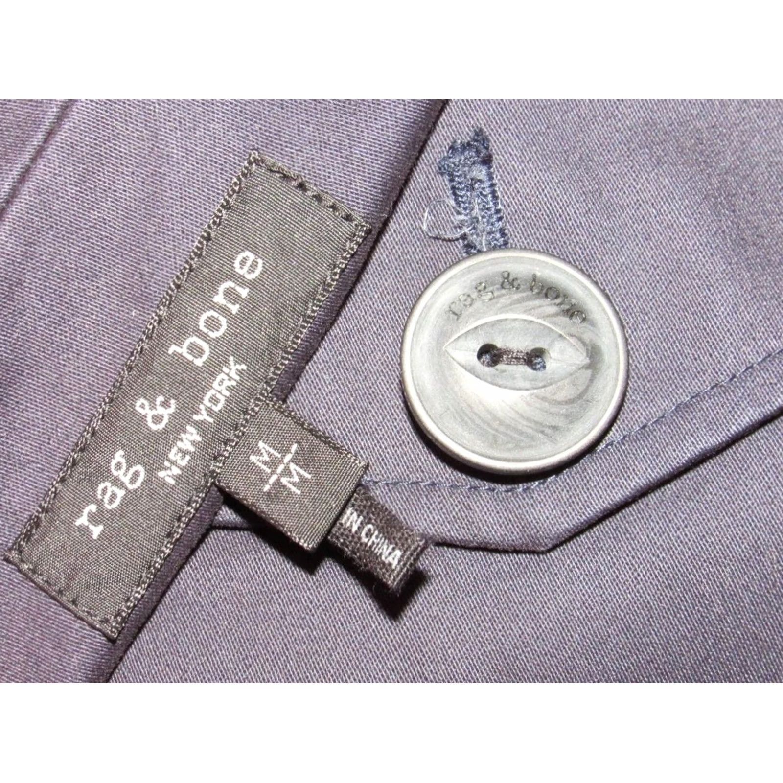 Rag & Bone RAG & BONE Navy Blue Cropped Cotton Jacket with Quilted Lining Medium Women Shirt Cropped Navy Blue Cotton Rag & Bone 90s Event Size M / US 6-8 / IT 42-44 - 4 Thumbnail