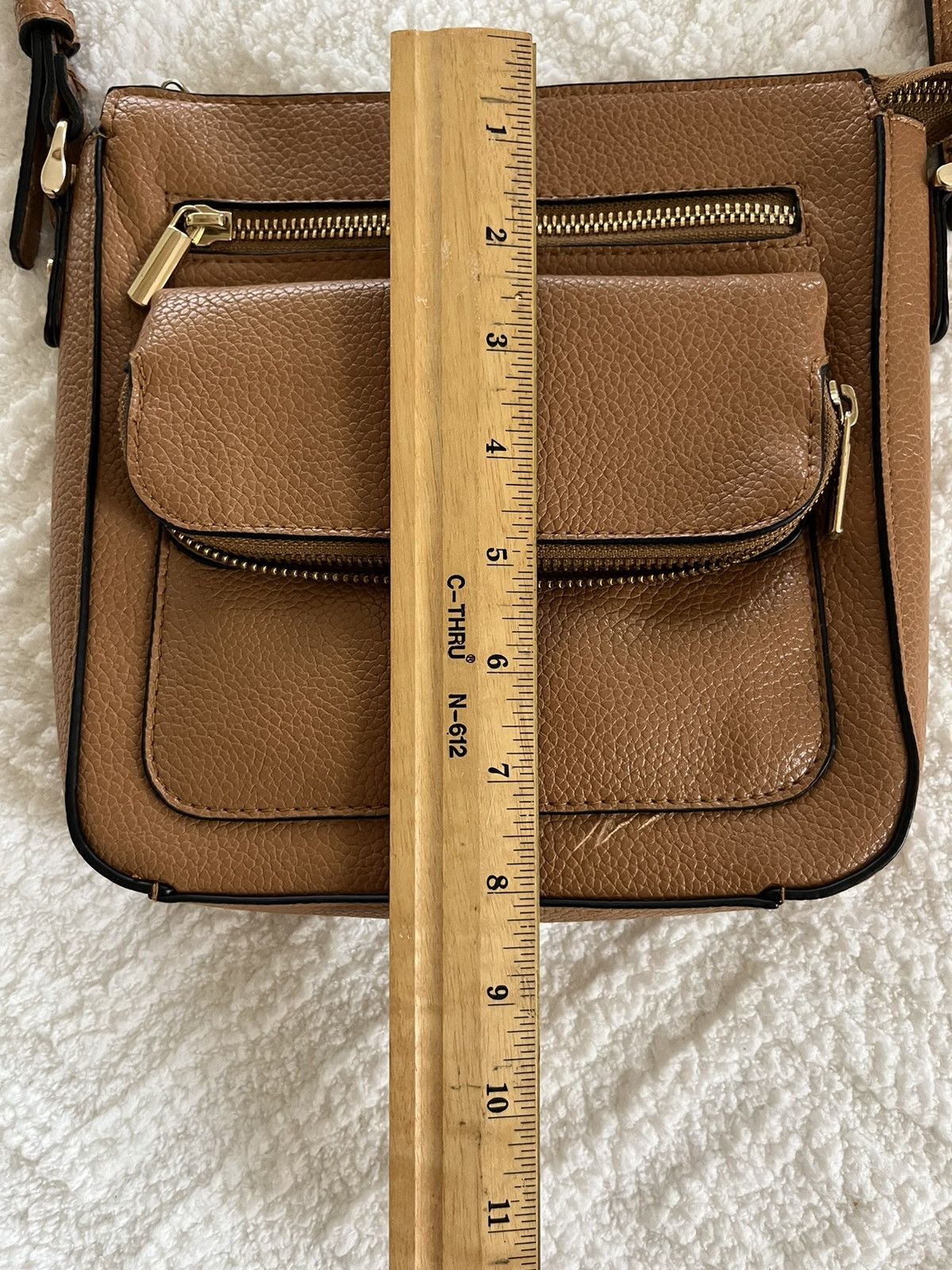 Target Basics A New Day Crossbody Camel with Gold Hardware Size ONE SIZE - 6 Thumbnail