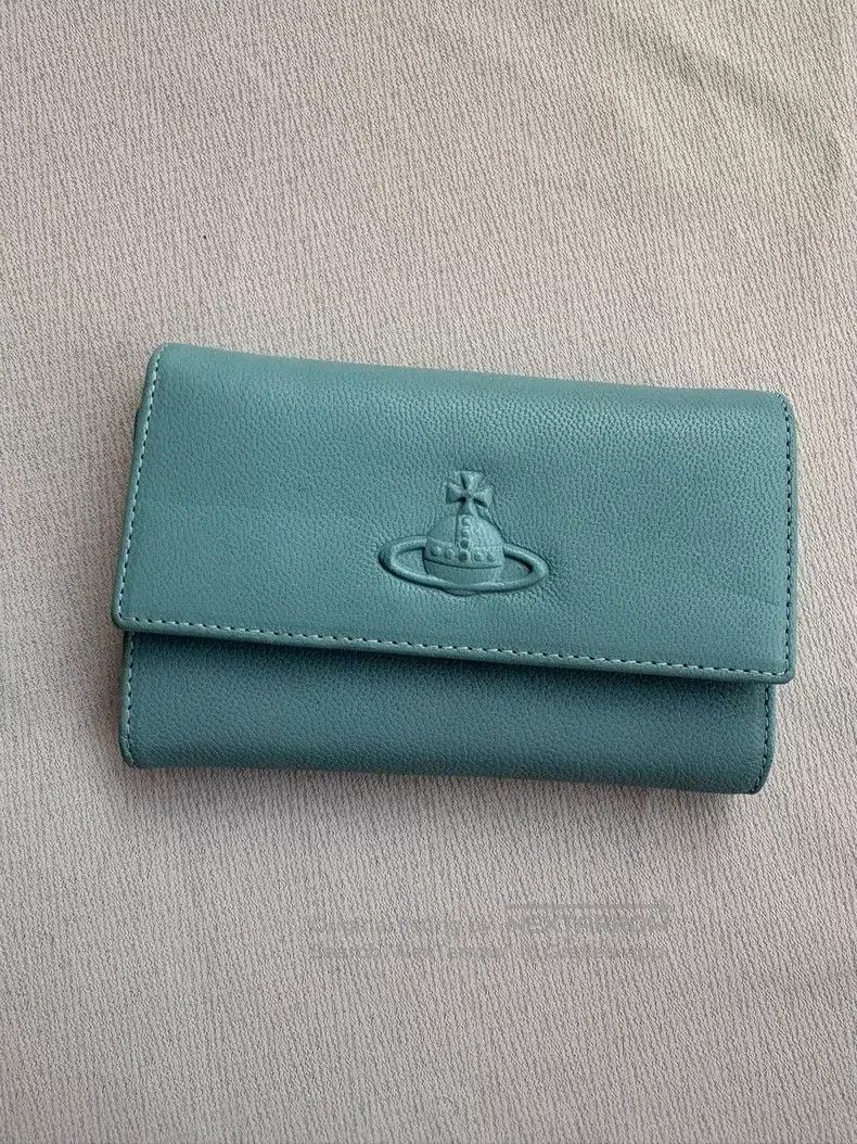 Vivienne Westwood Vivienne Westwood Vintage Blue Leather Large Saturn Trifol Size ONE SIZE - 1 Thumbnail