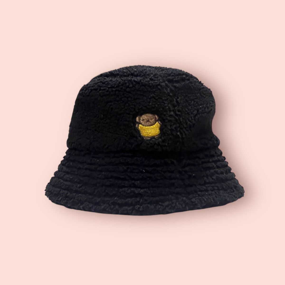 Anime × Cartoon Network × Japanese Brand RARE MIFFY BEAR SHERPA FLEECE BLACK BUCKET HAT Size ONE SIZE - 11 Thumbnail
