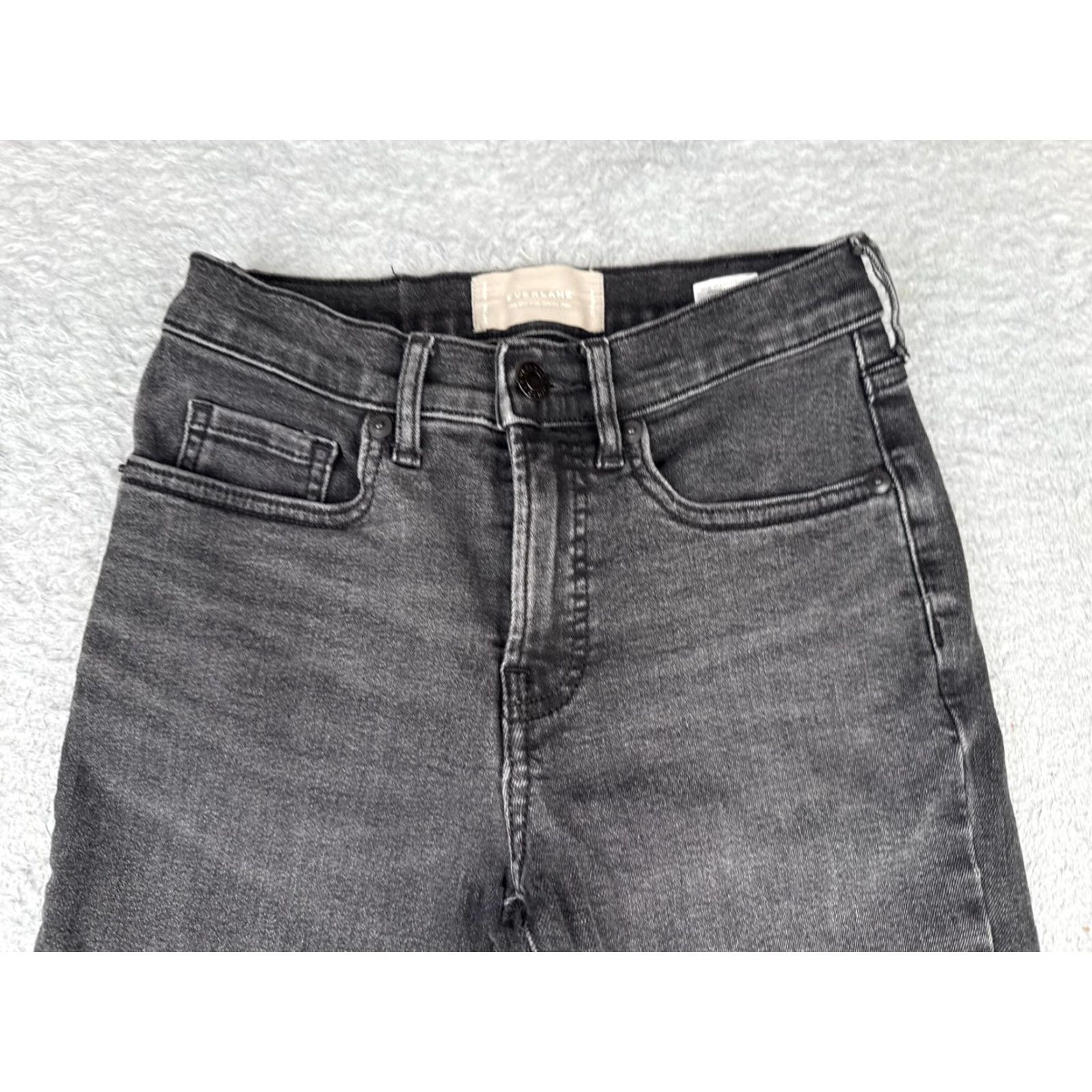Everlane Everlane Jeans Women 25 Black Denim Mid Rise Skinny Cotton Blend 24x27 Size 42" / US 20 - 4 Thumbnail