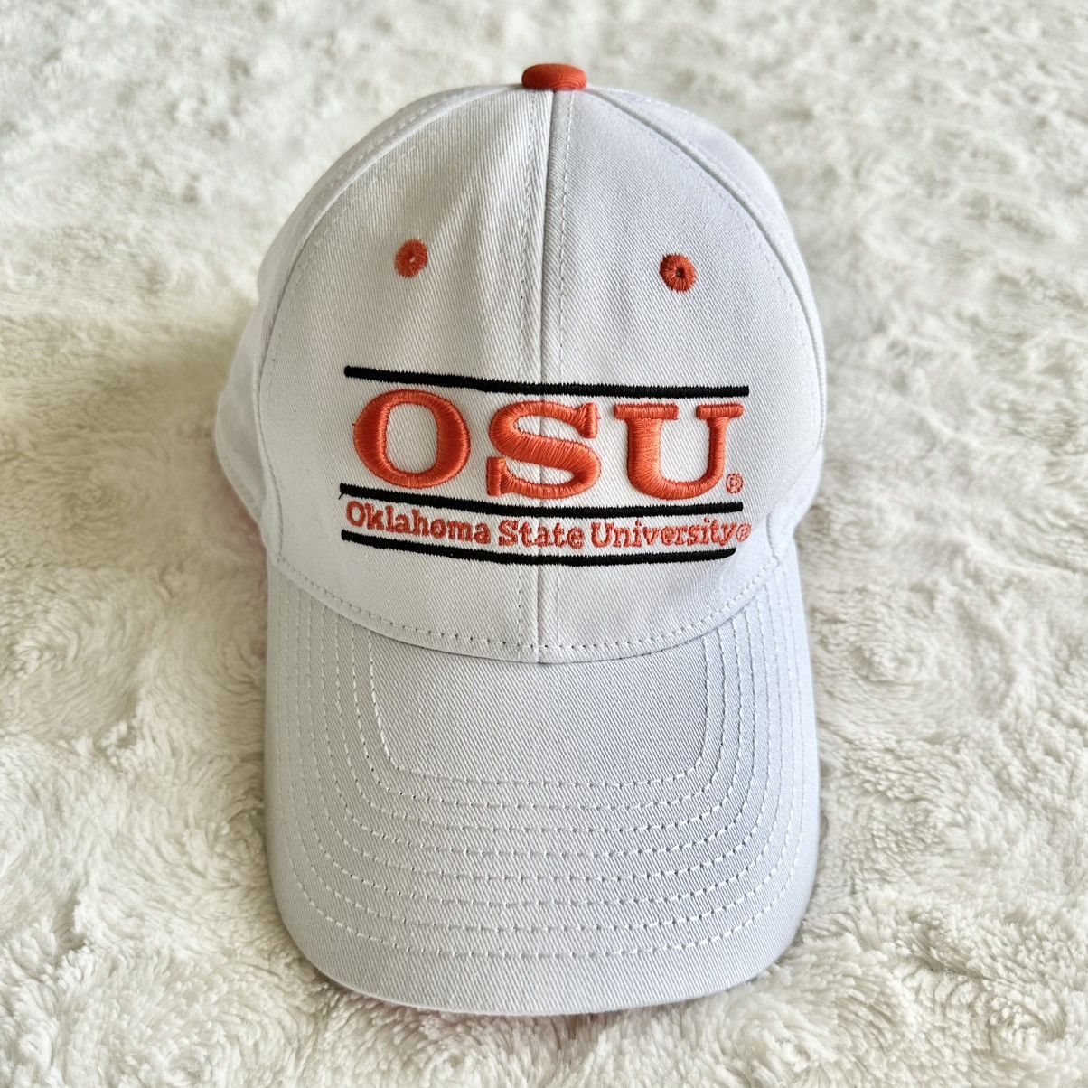 The Game Oklahoma State Hat Cap Adult OSFM White Game Bar OSU Cowboys Size ONE SIZE - 2 Thumbnail